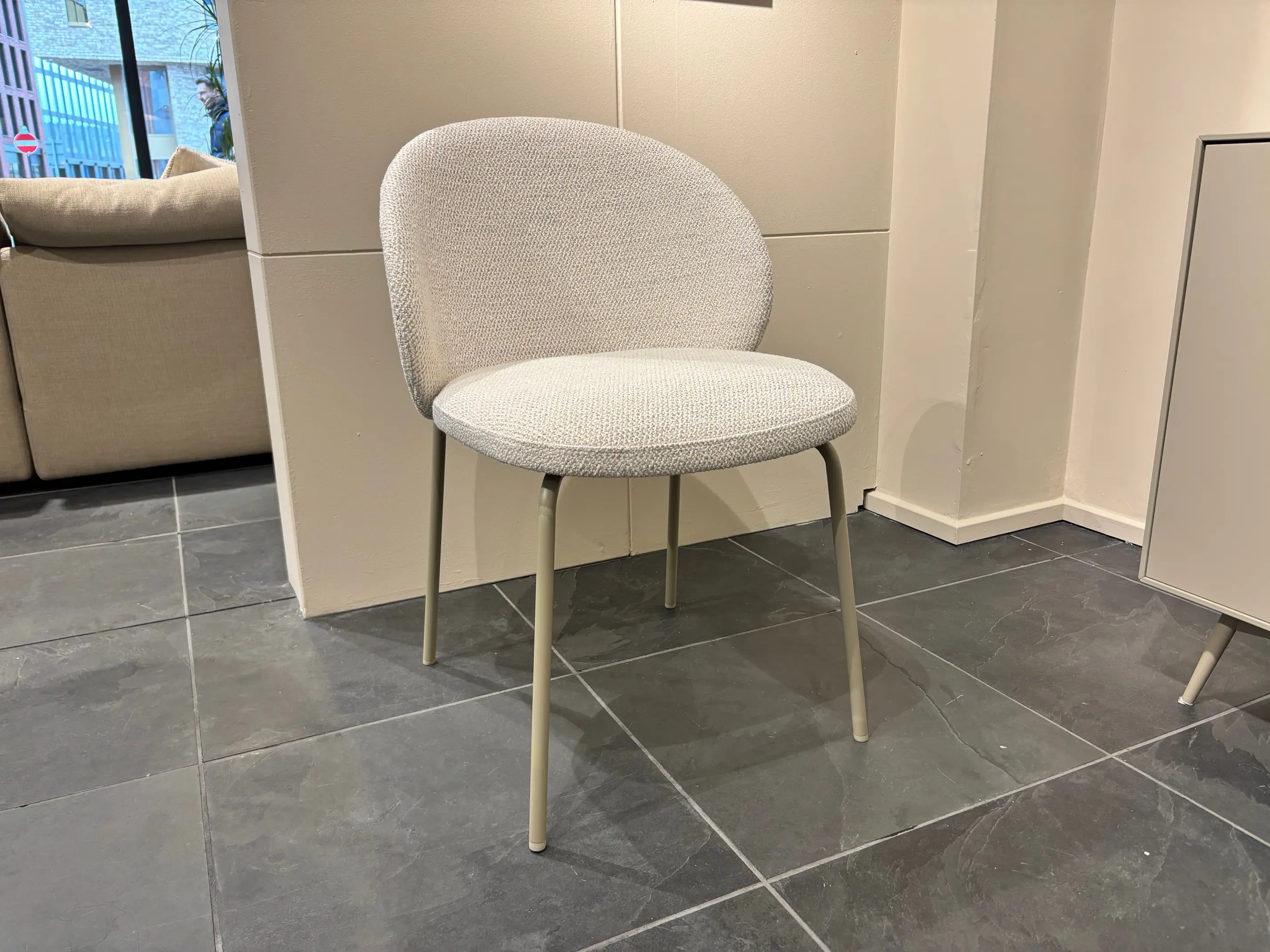 Dining chairs Princeton - White Lazio Fabric
