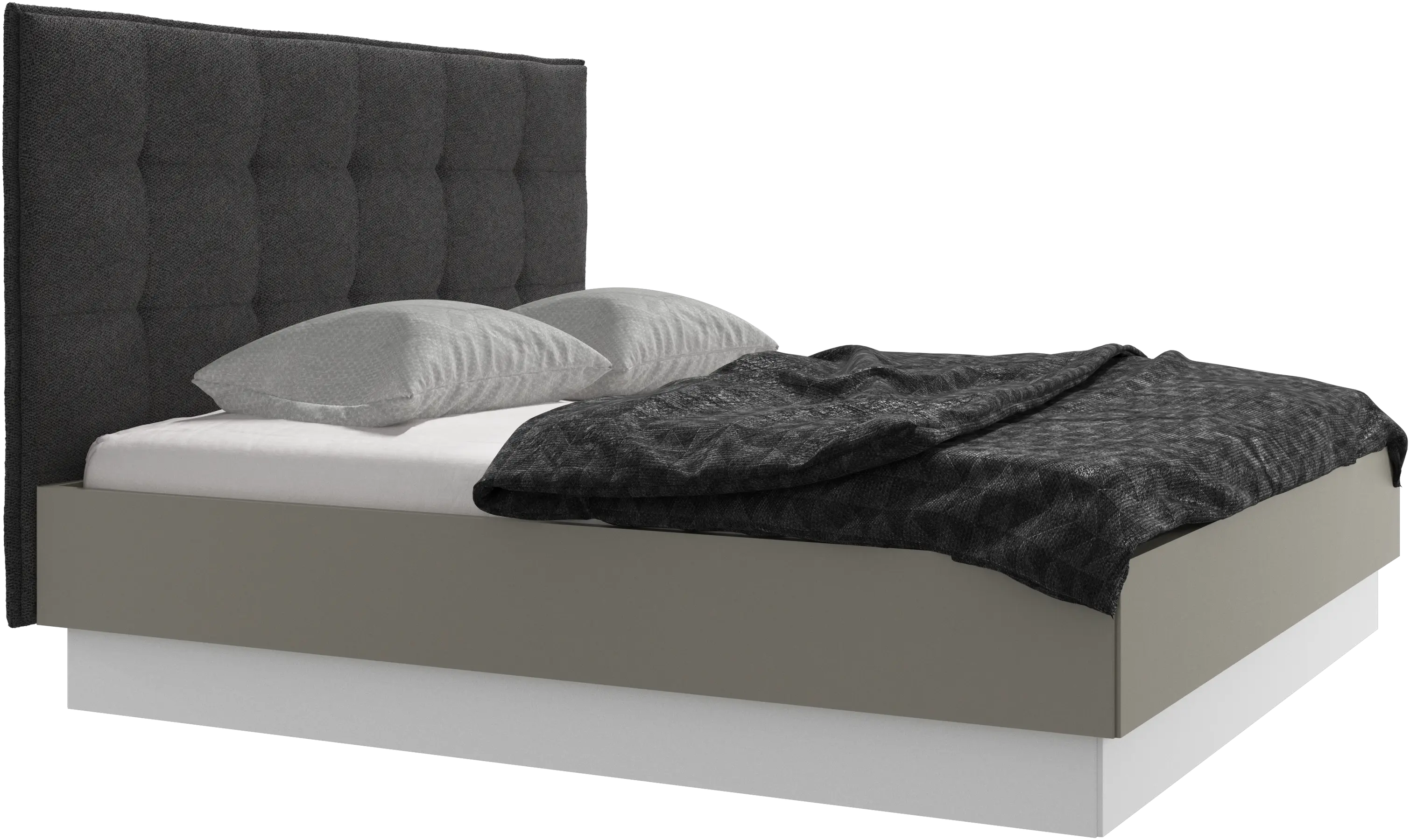 Lugano storage bed with lift-up frame and slats, excl. mattress