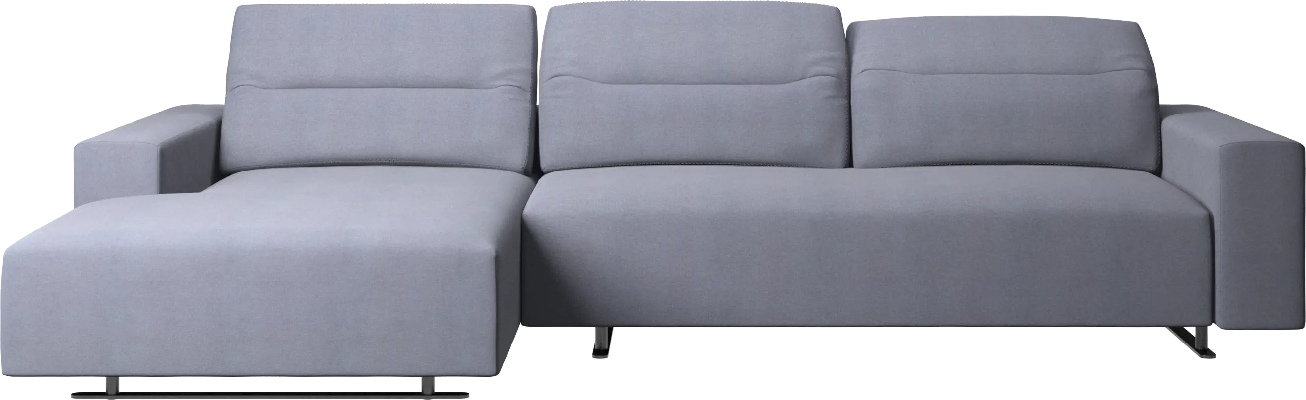 Hampton sofa with adjustable back, resting unit and storage both sides