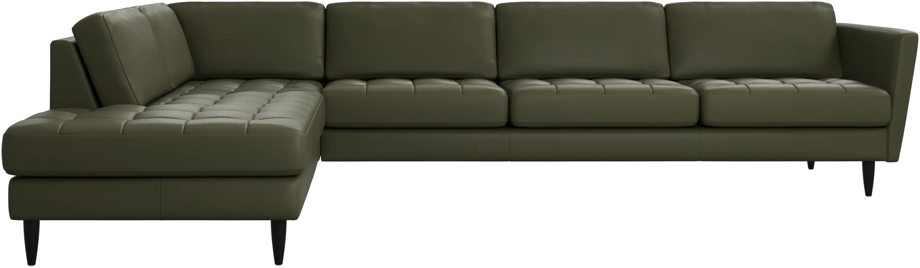 Osaka corner sofa with lounging unit, tufted seat