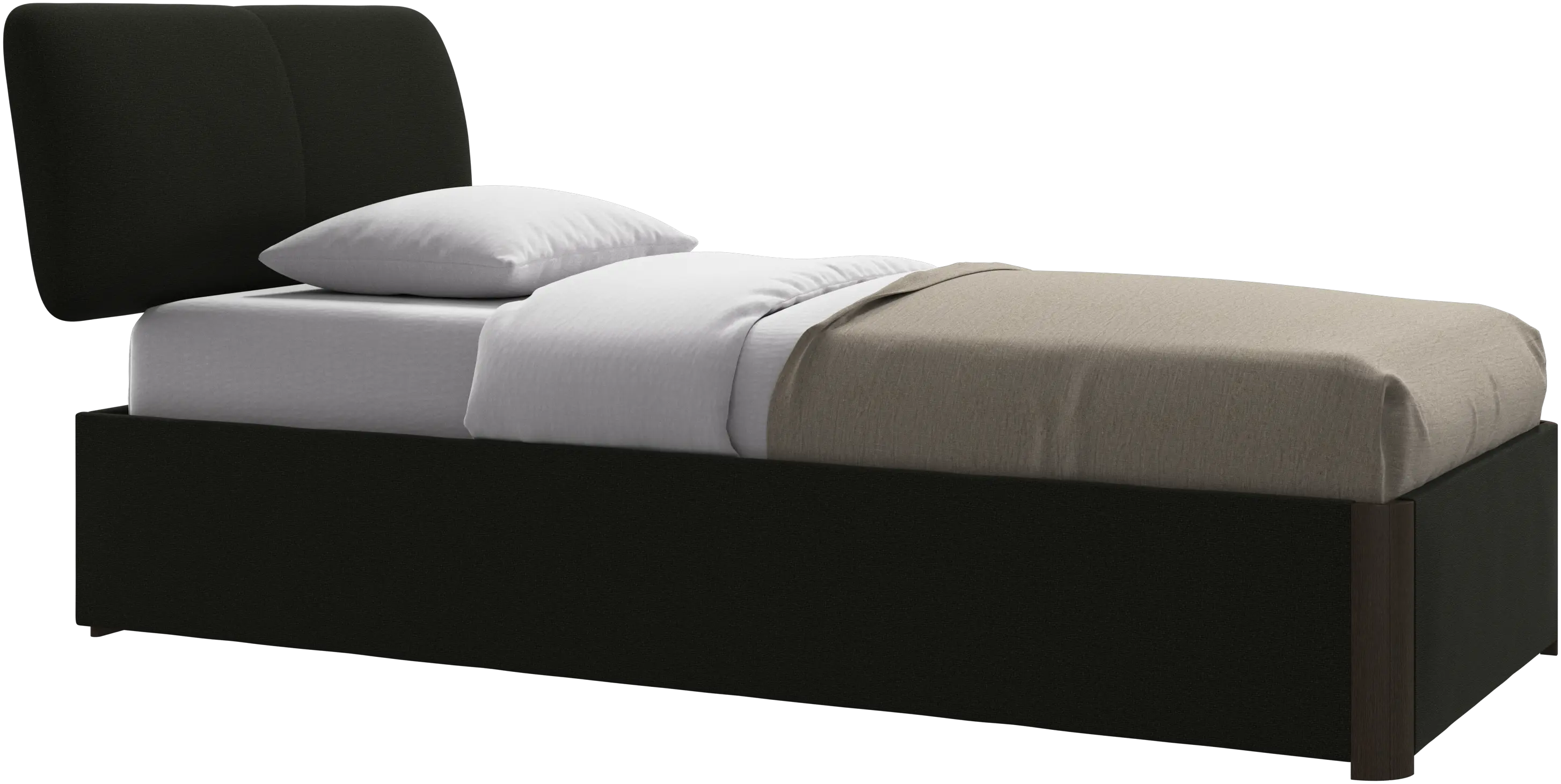 Element bed, bed-mounted headboard, with slats, excl. mattress