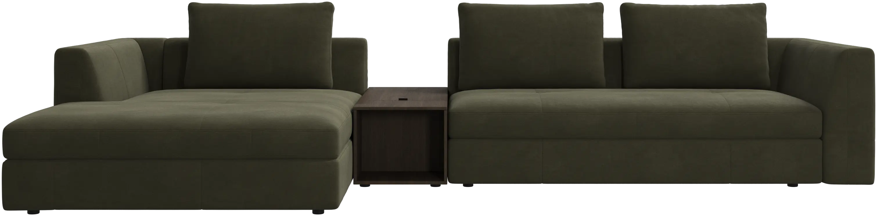 Bergamo chaise longue sofa with storage