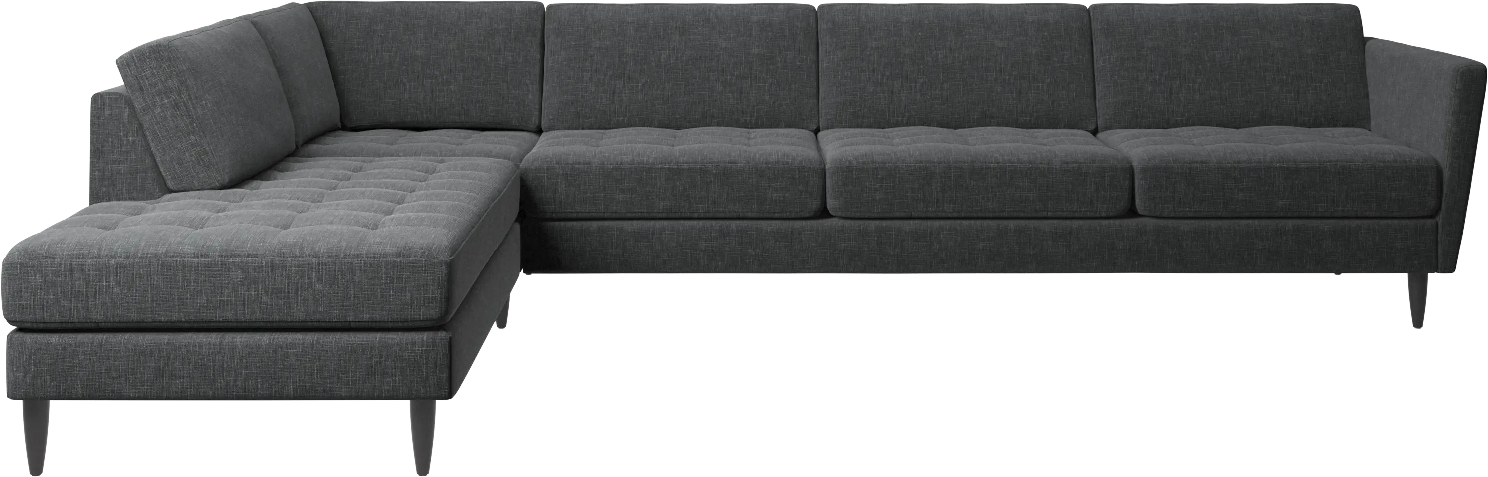 Osaka corner sofa with lounging unit, tufted seat