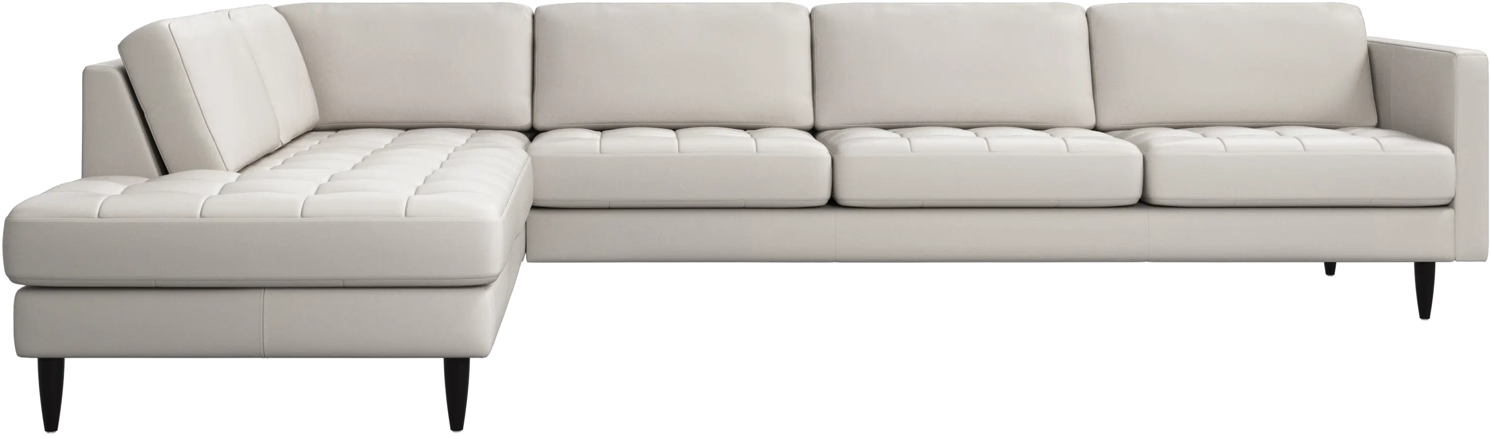 Osaka corner sofa with lounging unit, tufted seat