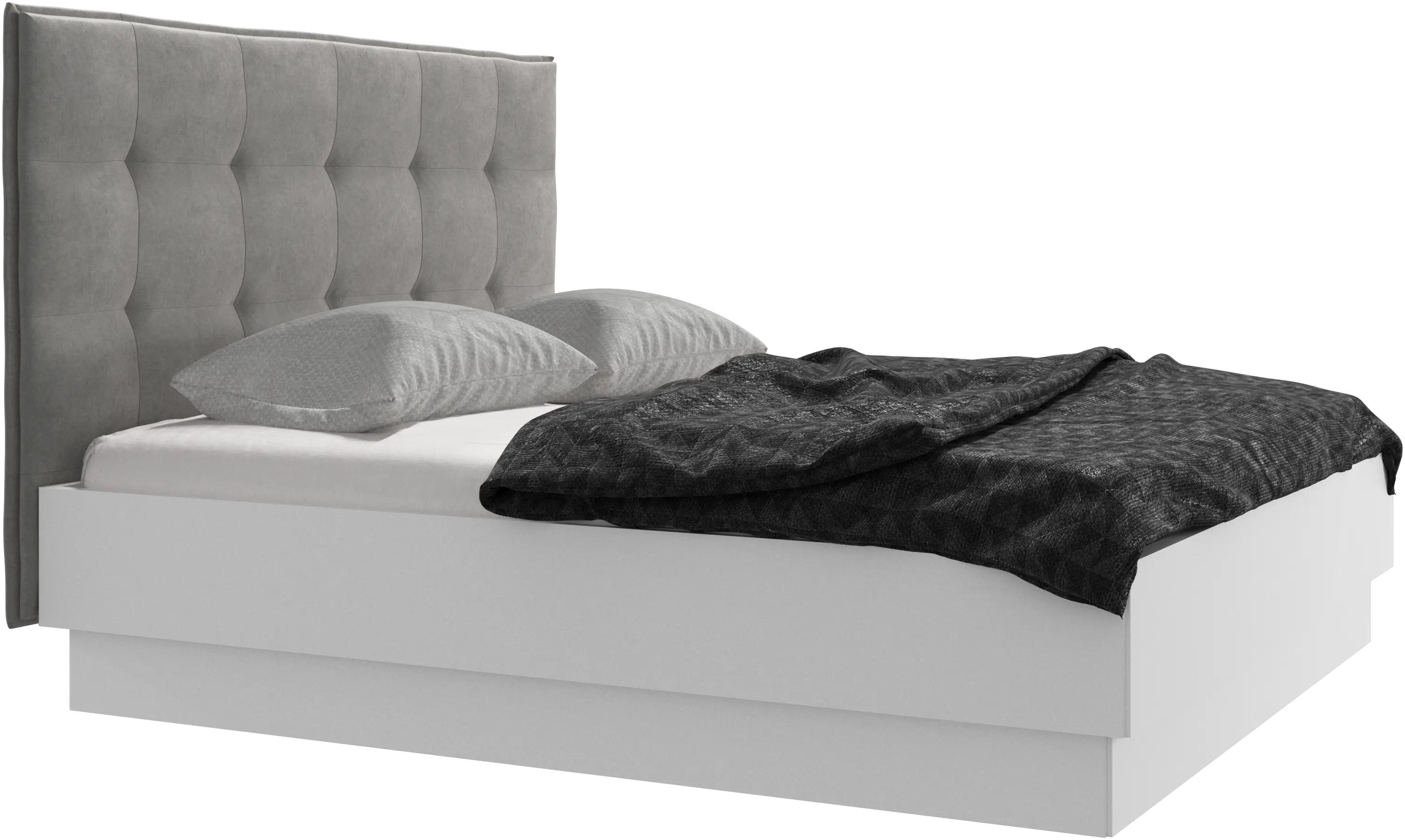 Lugano storage bed with lift-up frame and slats, excl. mattress