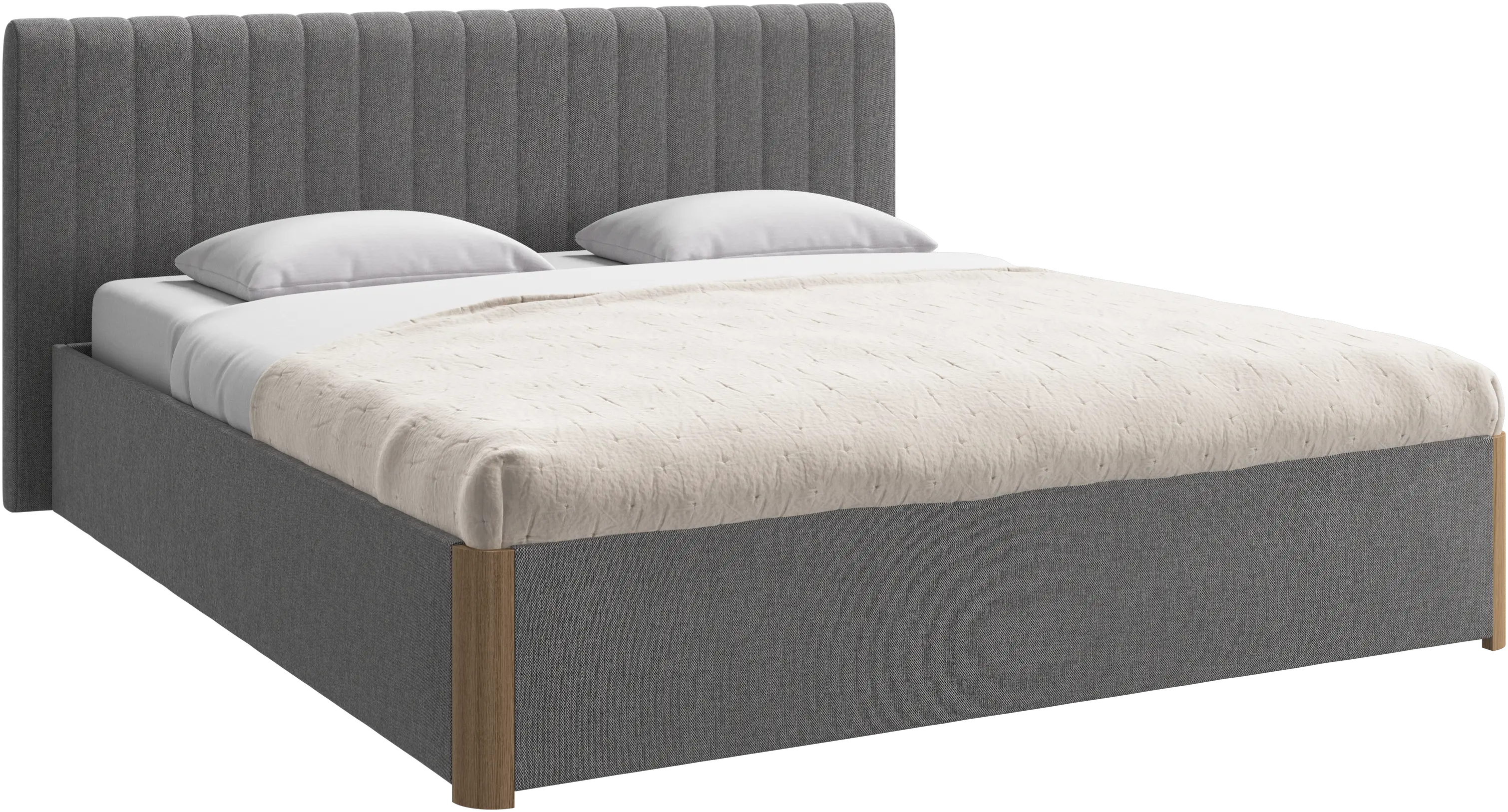 Element bed, bed-mounted headboard, with slats, excl. mattress