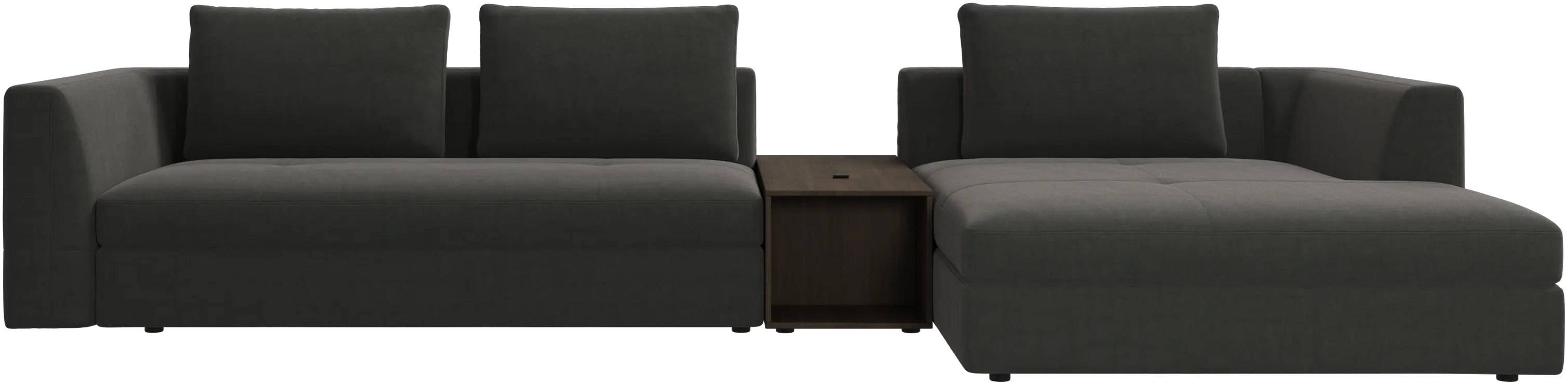 Bergamo chaise longue sofa with storage