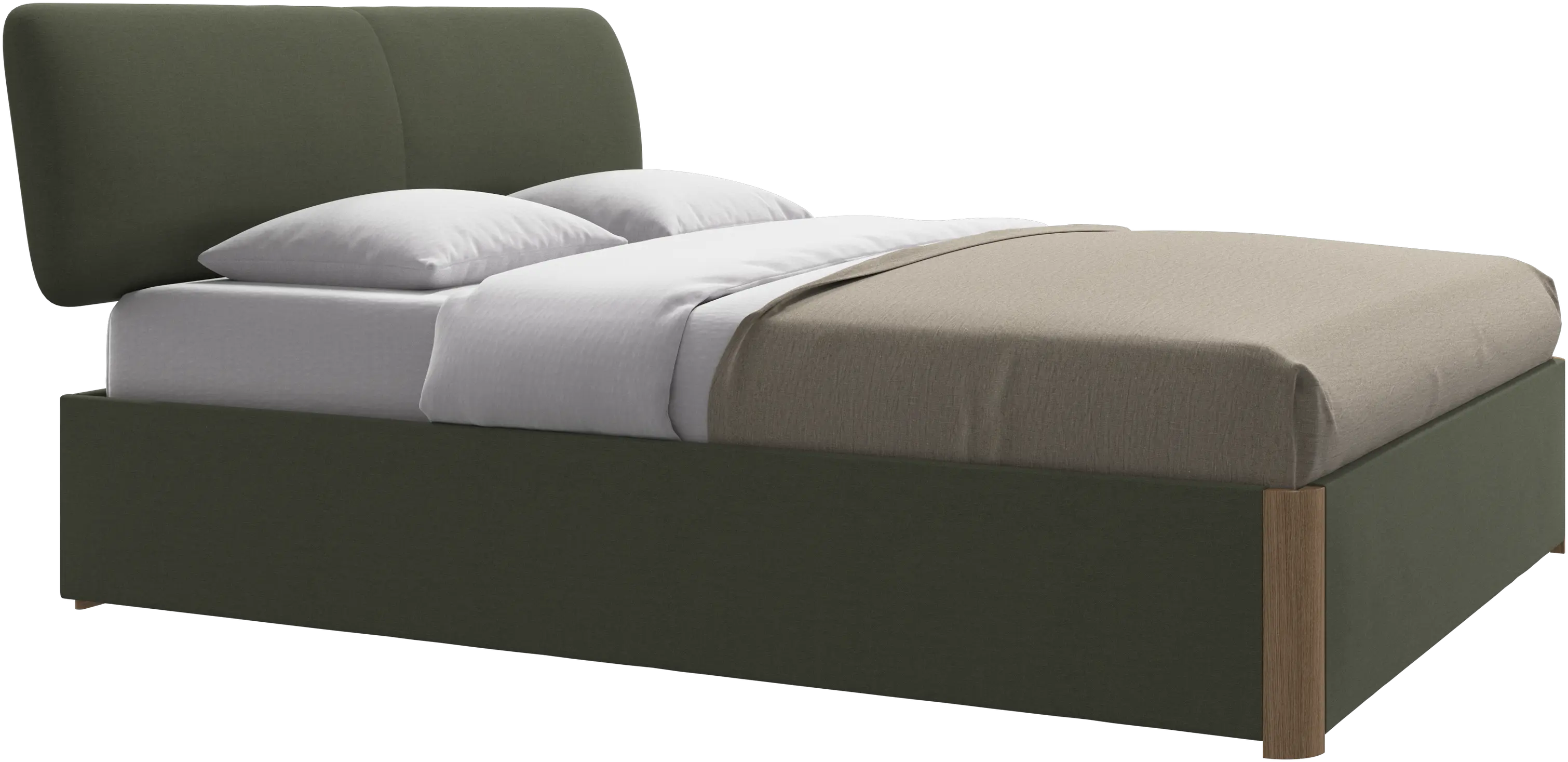 Element lit, tête de lit fixée au lit, avec lattes, excl. matelas