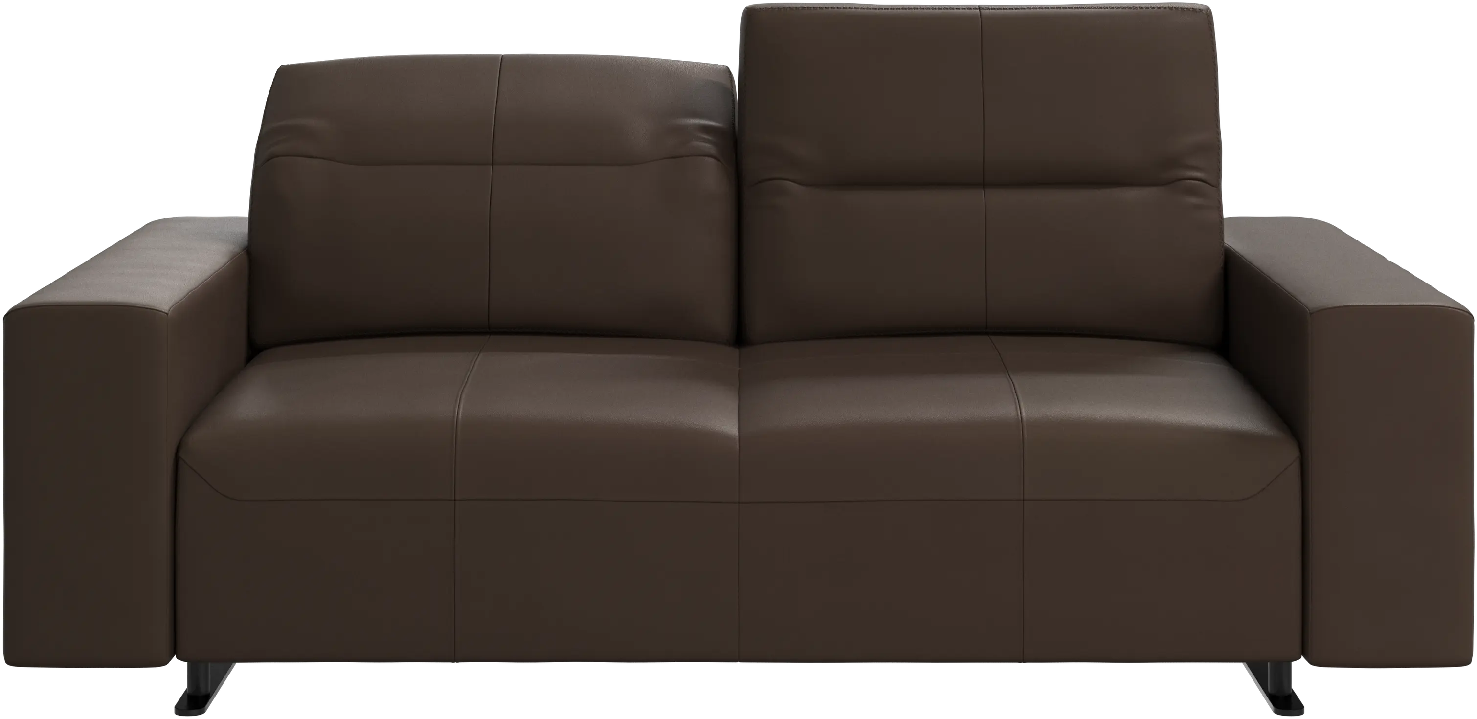 Hampton sofa with adjustable back and storage on the right side