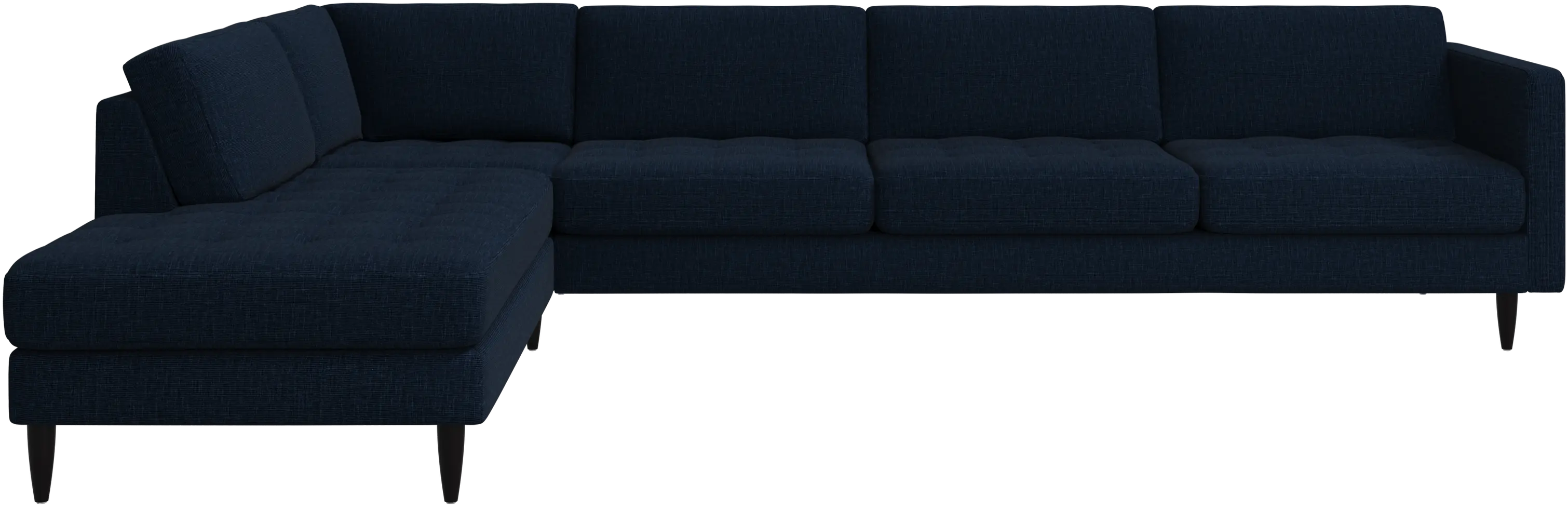 Osaka corner sofa with lounging unit, tufted seat