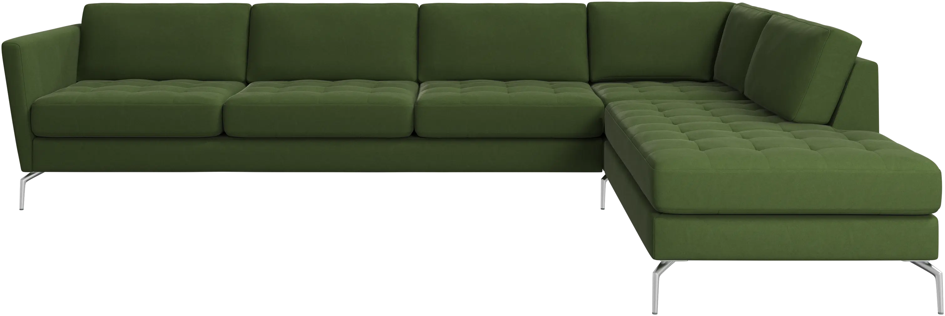 Osaka corner sofa with lounging unit, tufted seat