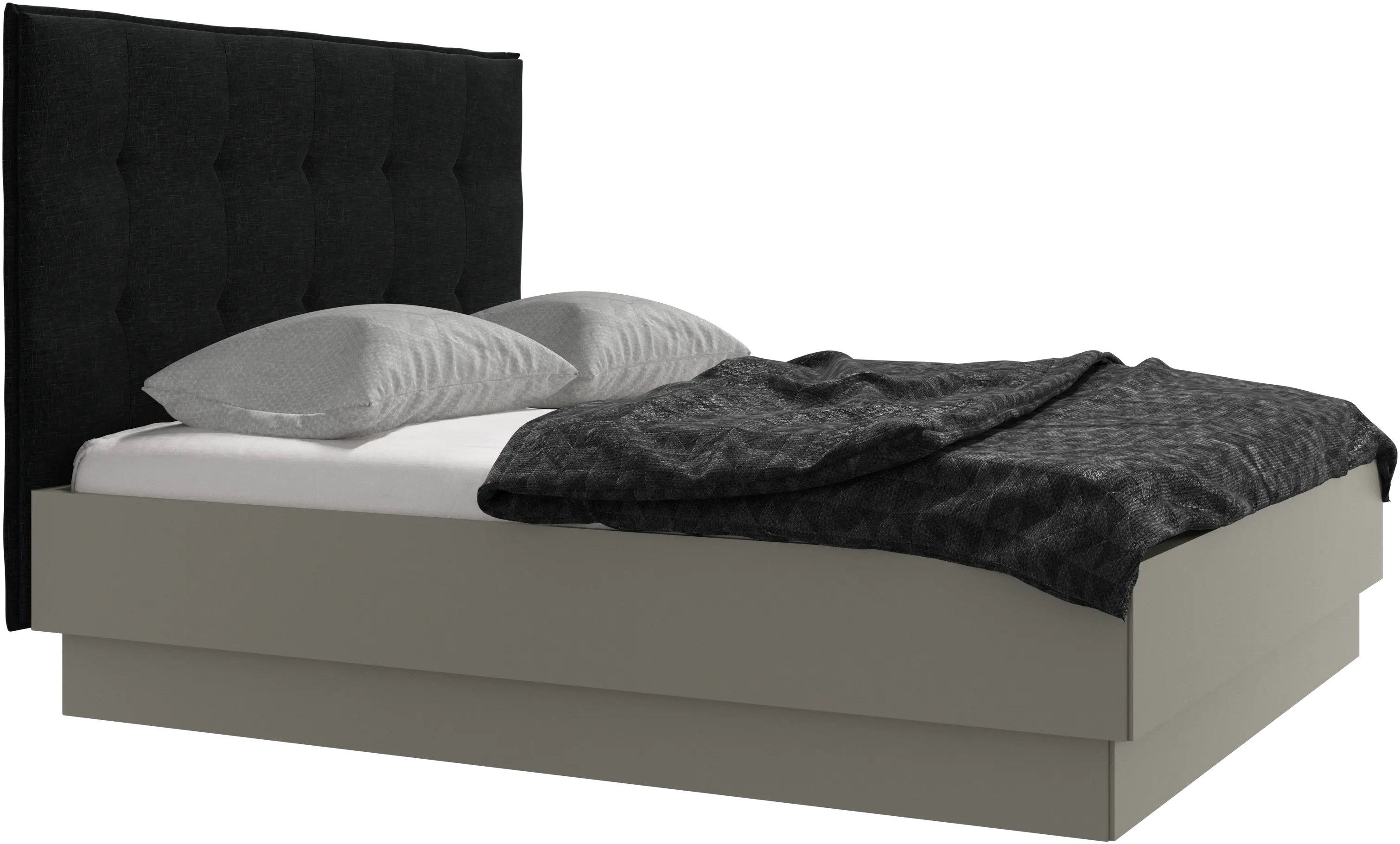 Lugano storage bed with lift-up frame and slats, excl. mattress