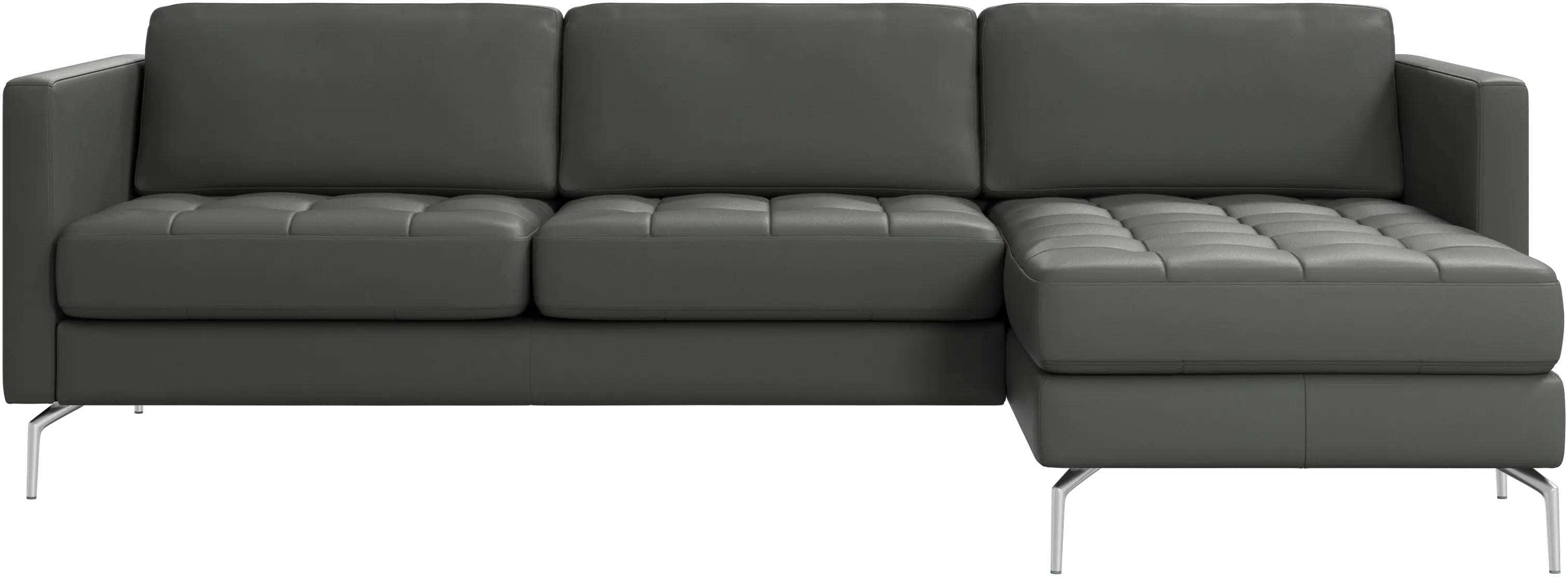 Sofa Osaka z szezlongiem, pikowane siedzisko