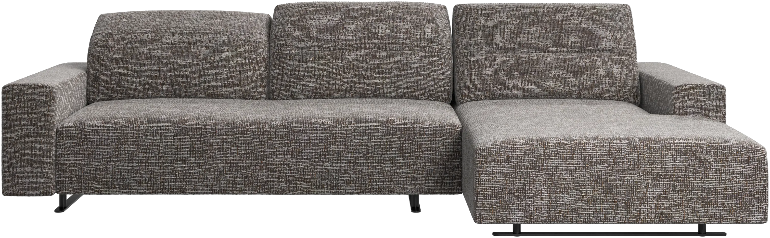 Hampton sofa with adjustable back, resting unit and storage both sides