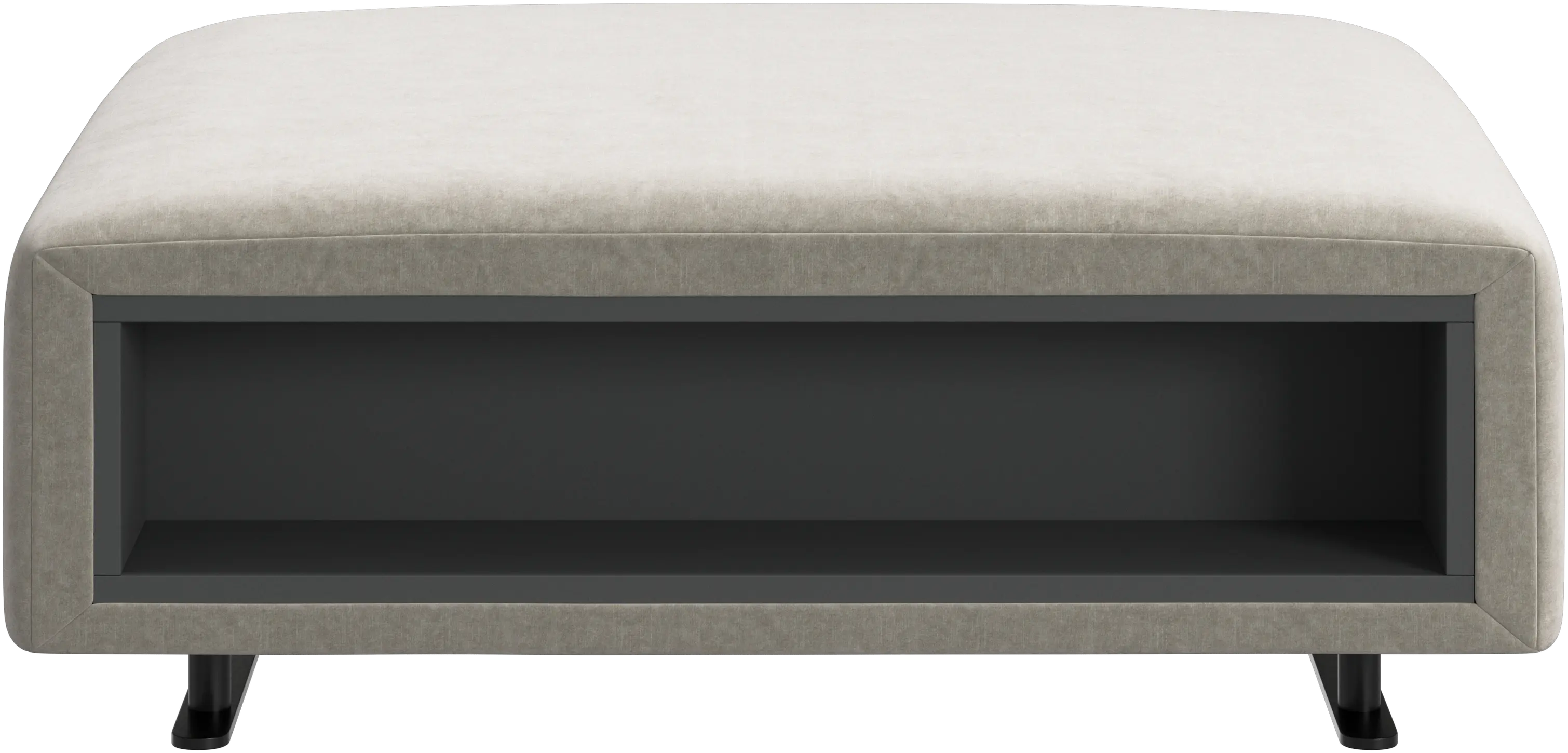 Hampton footstool with storage left and right sides