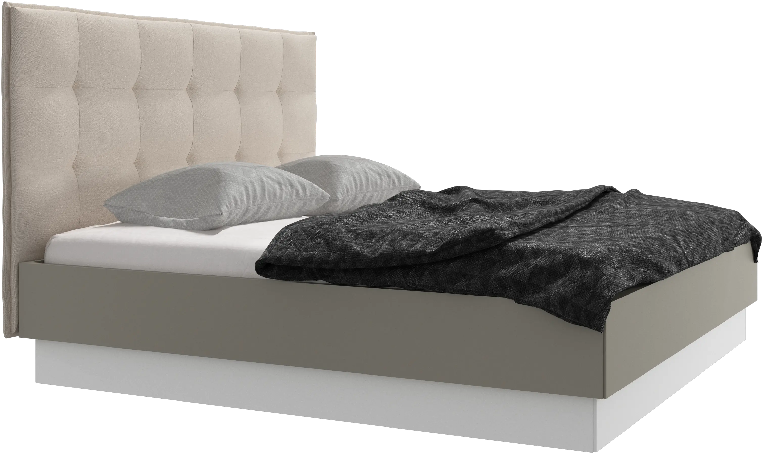 Lugano storage bed with lift-up frame and slats, excl. mattress