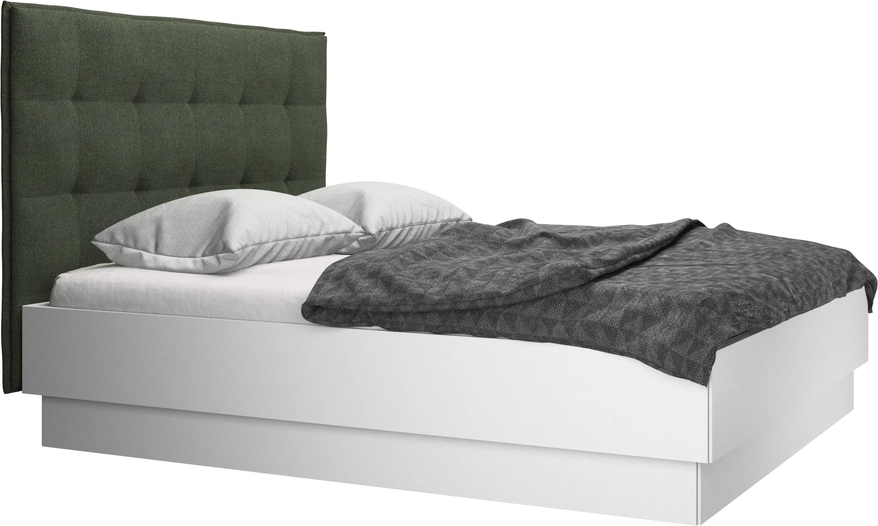Lugano storage bed with lift-up frame and slats, excl. mattress