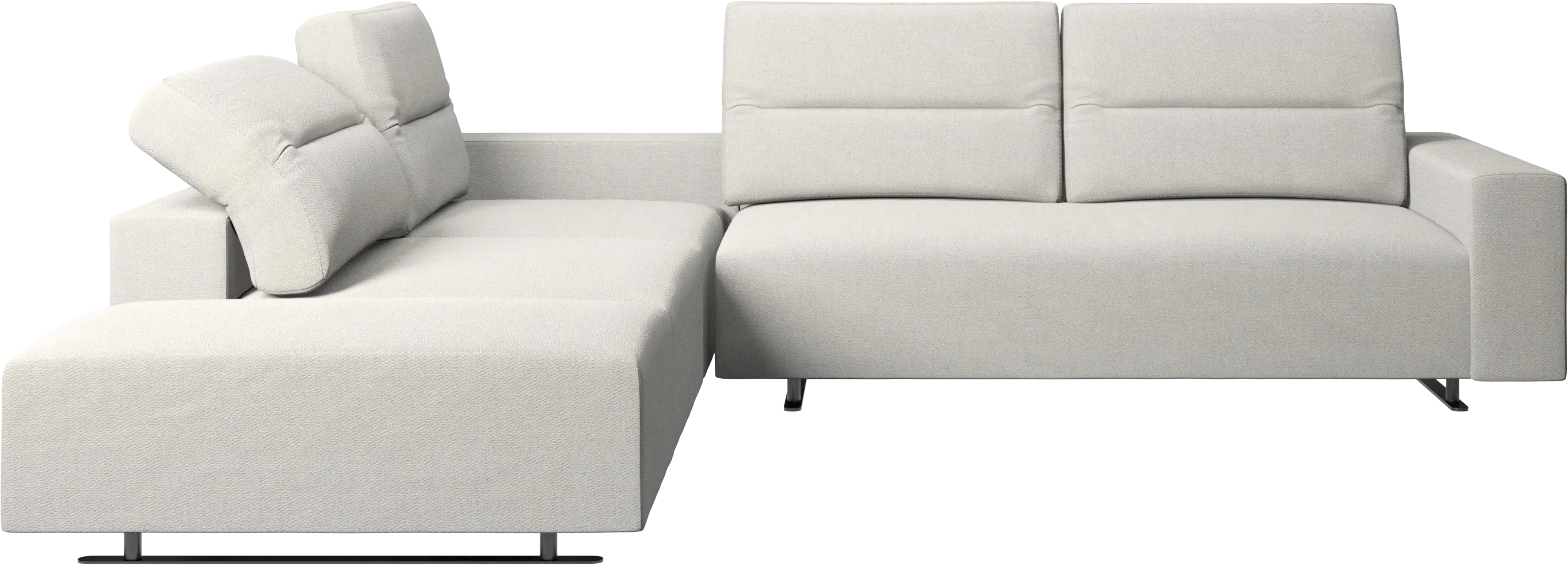 Hampton corner sofa with adjustable back and lounging unit