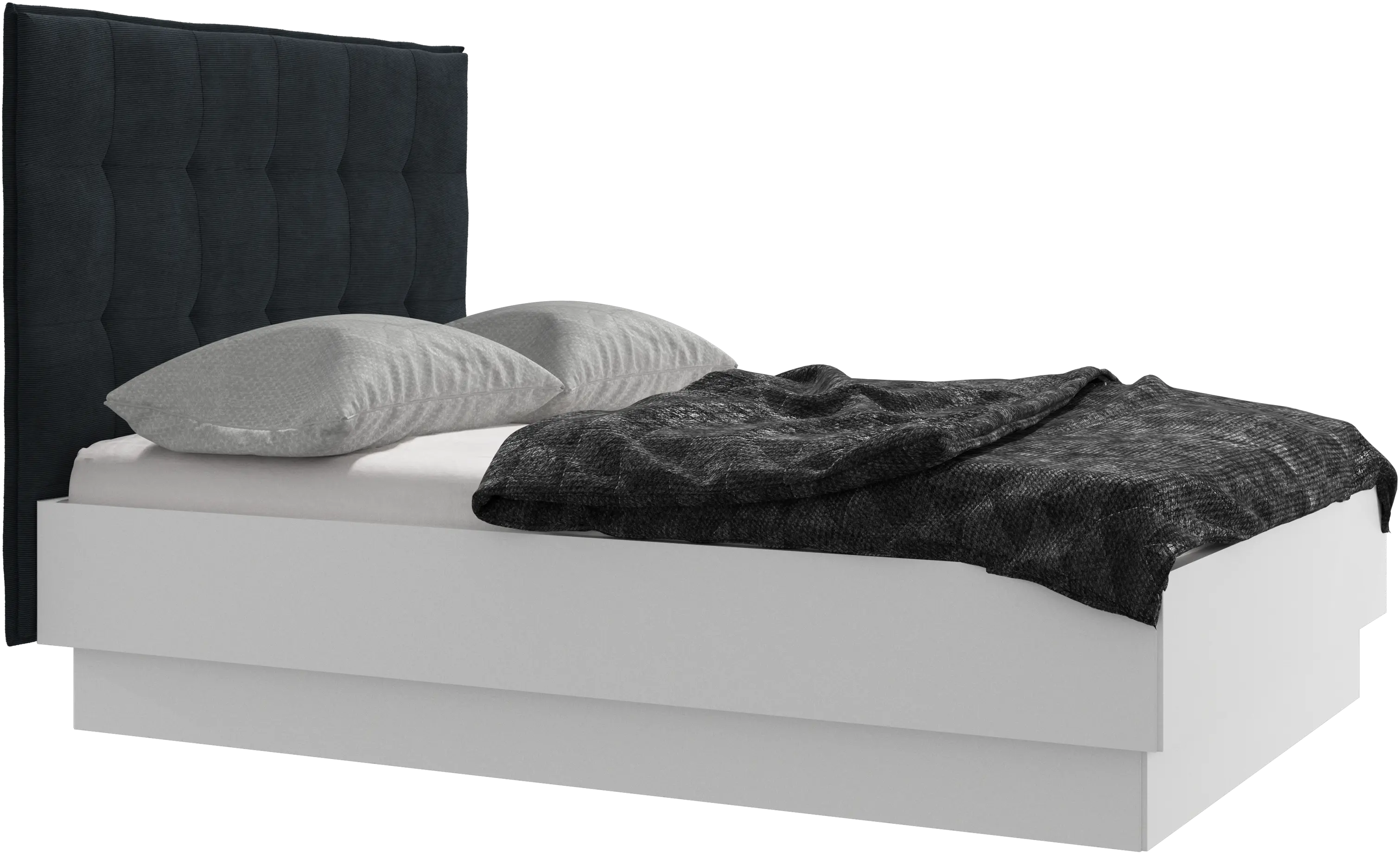 Cama con canapé Lugano, estructura elevable y tablado, no incluye colchón