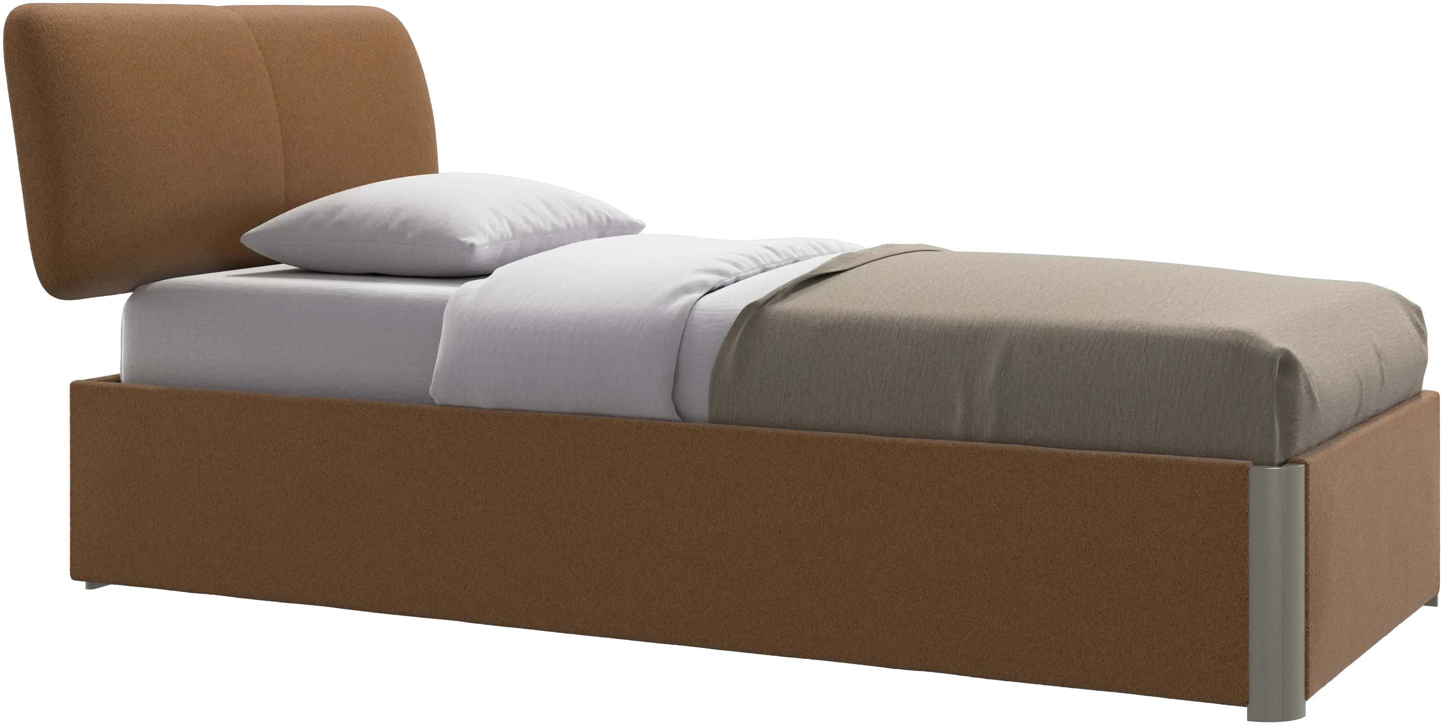Element bed, bed-mounted headboard, with slats and storage solution, excl. mattress