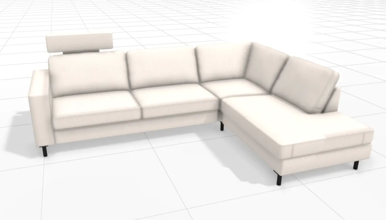 Sofas I.D.V. コーナーソファ（右）ヘッドレスト付き
