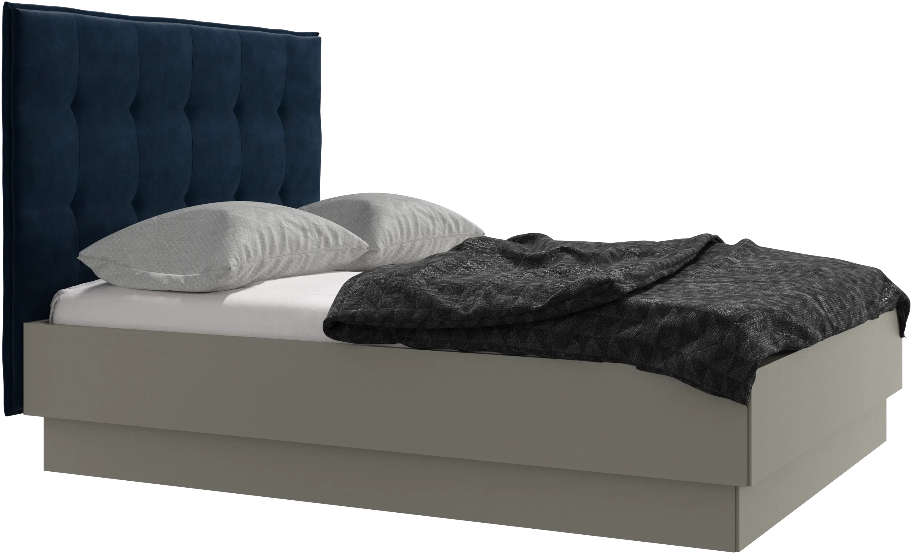 Cama con canapé Lugano, estructura elevable y tablado, no incluye colchón