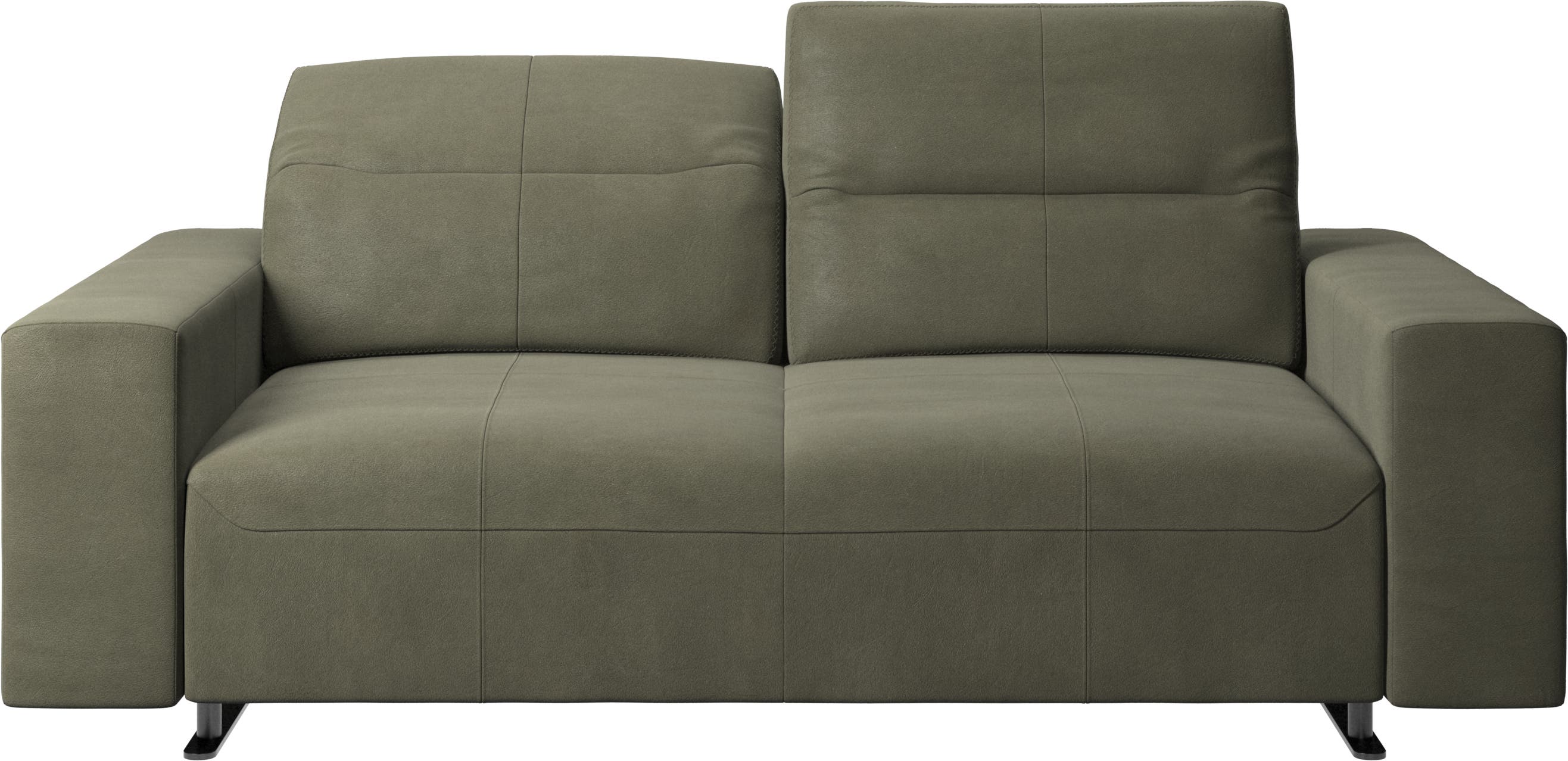 Hampton sofa with adjustable back and storage on the right side