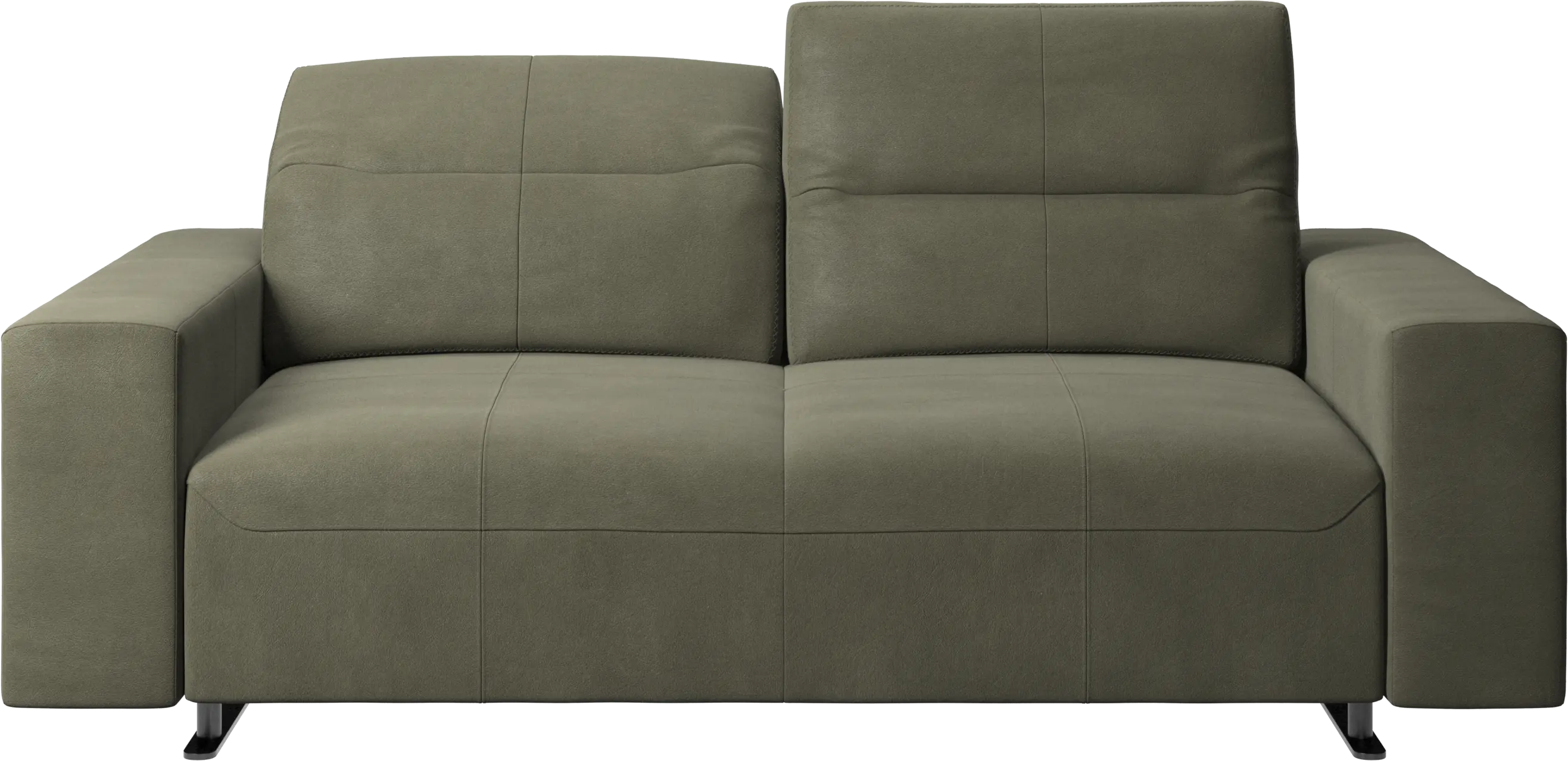 Hampton sofa with adjustable back and storage on the right side