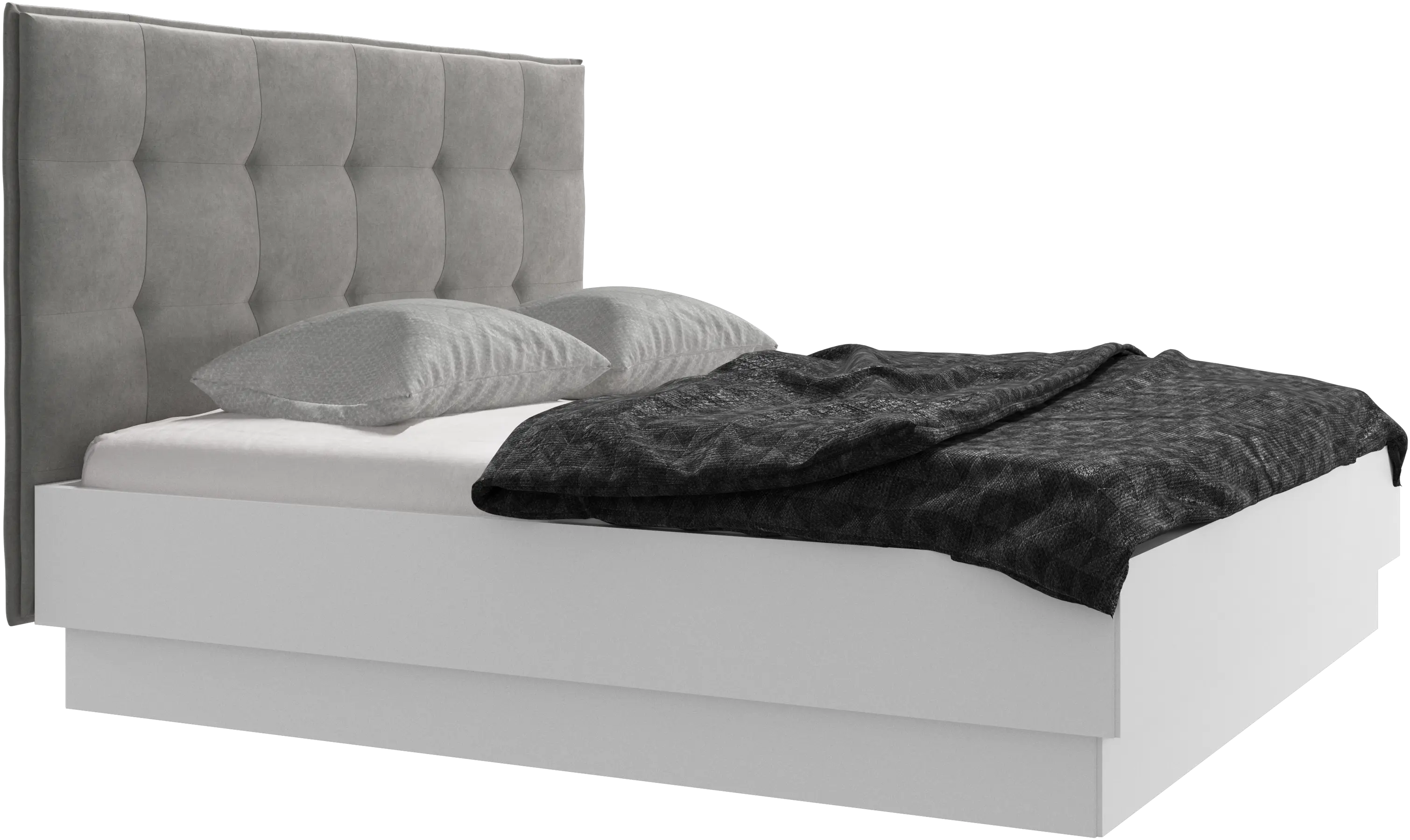 Lugano storage bed with lift-up frame and slats, excl. mattress