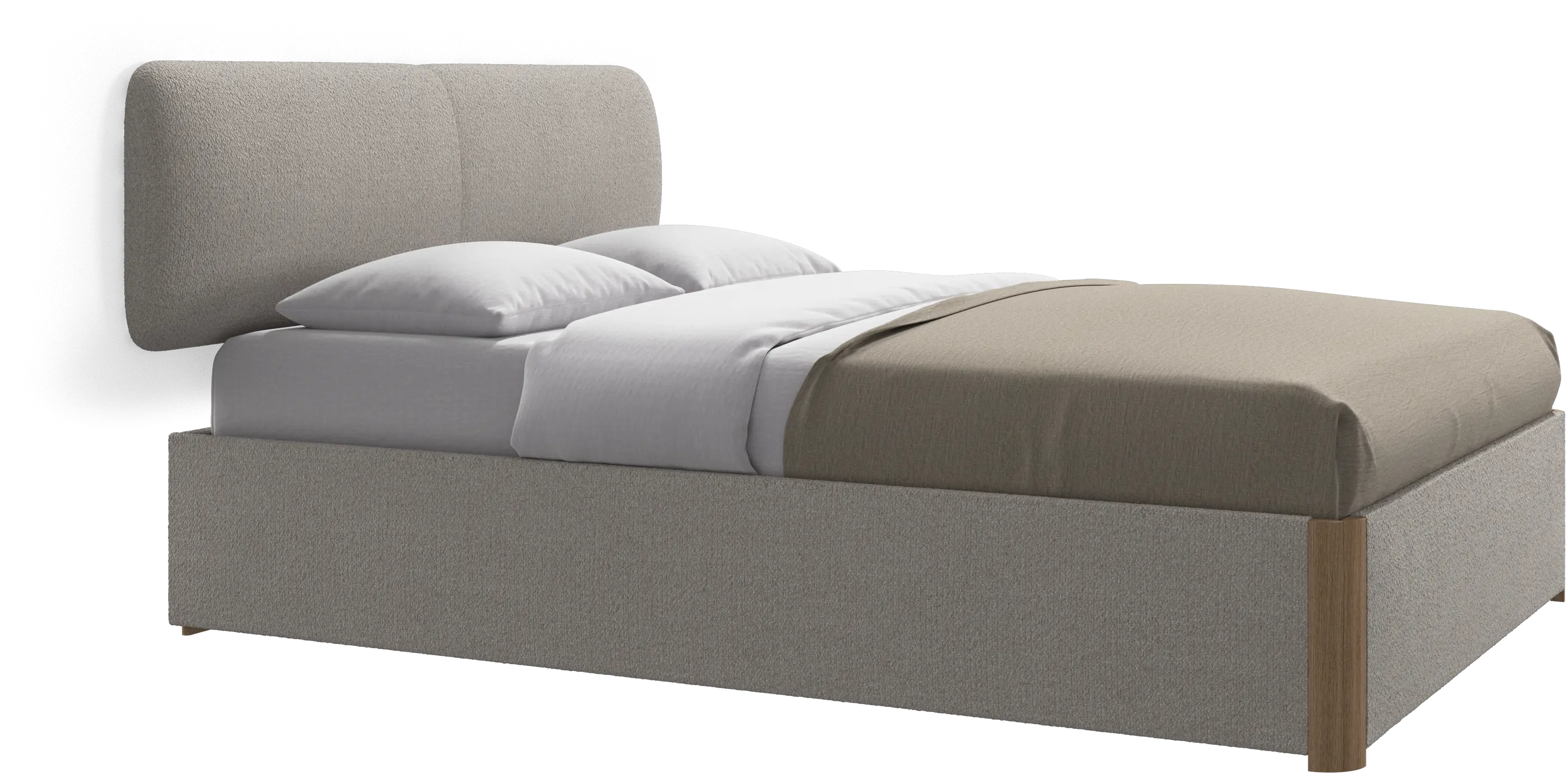 Element bed, wall-mounted headboard, with slats, excl. mattress