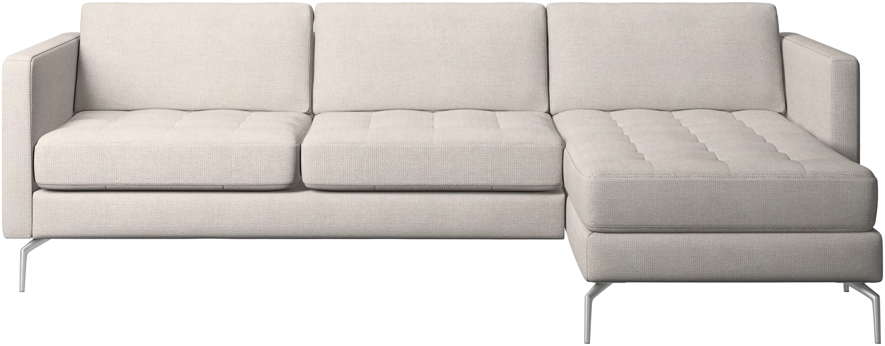 Osaka sofa with resting unit, tufted seat