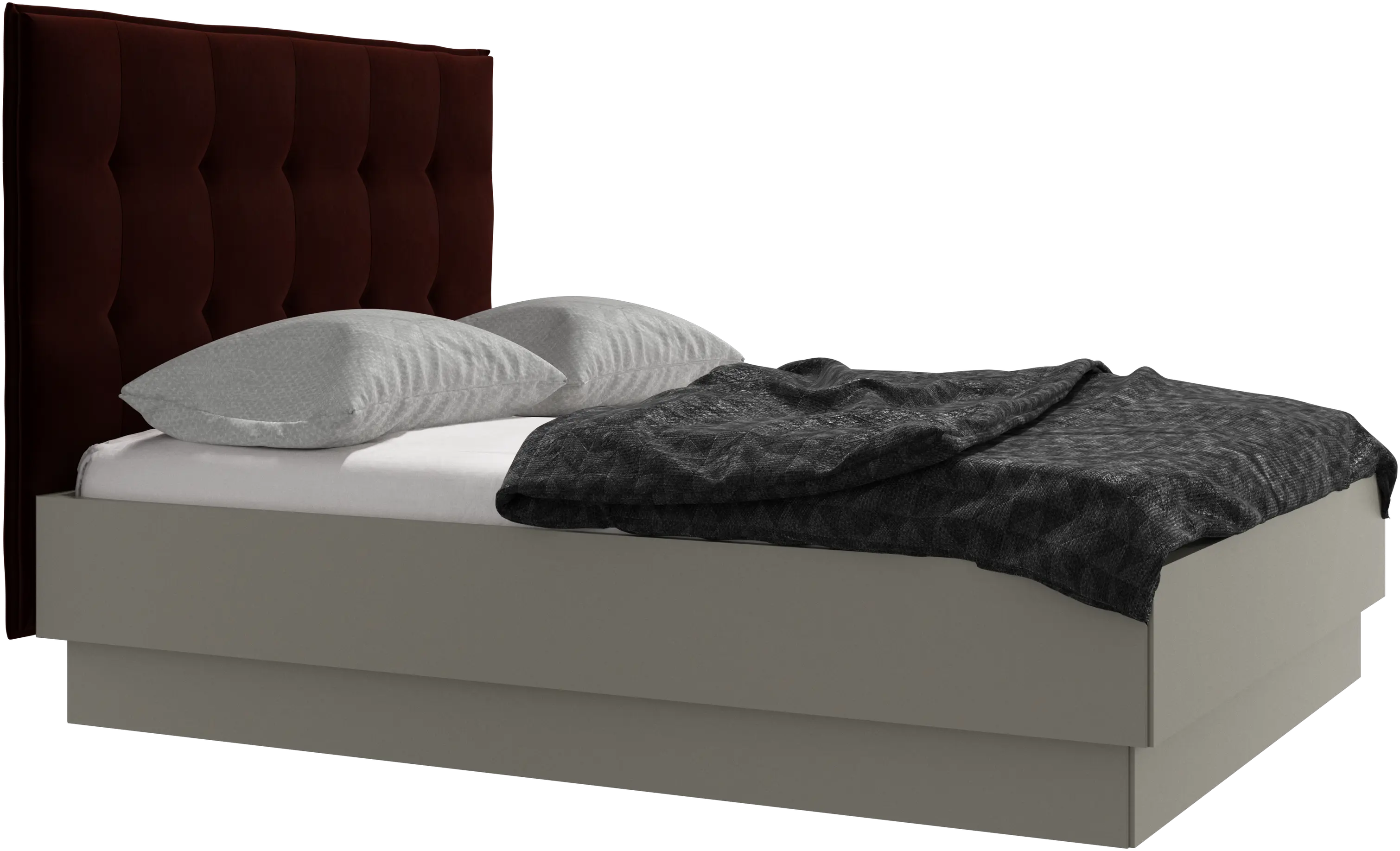 Lugano storage bed with lift-up frame and slats, excl. mattress