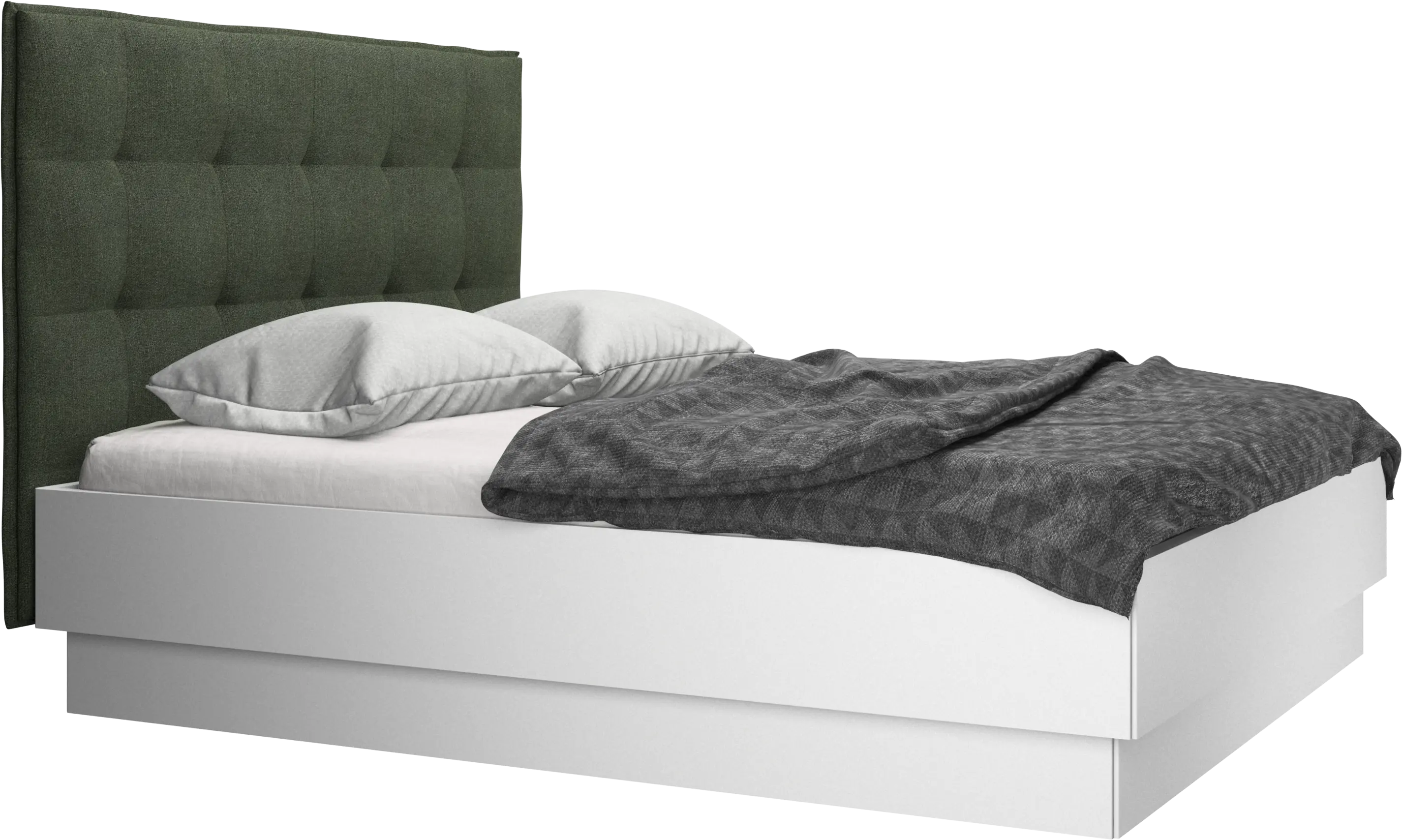 Lugano storage bed with lift-up frame and slats, excl. mattress
