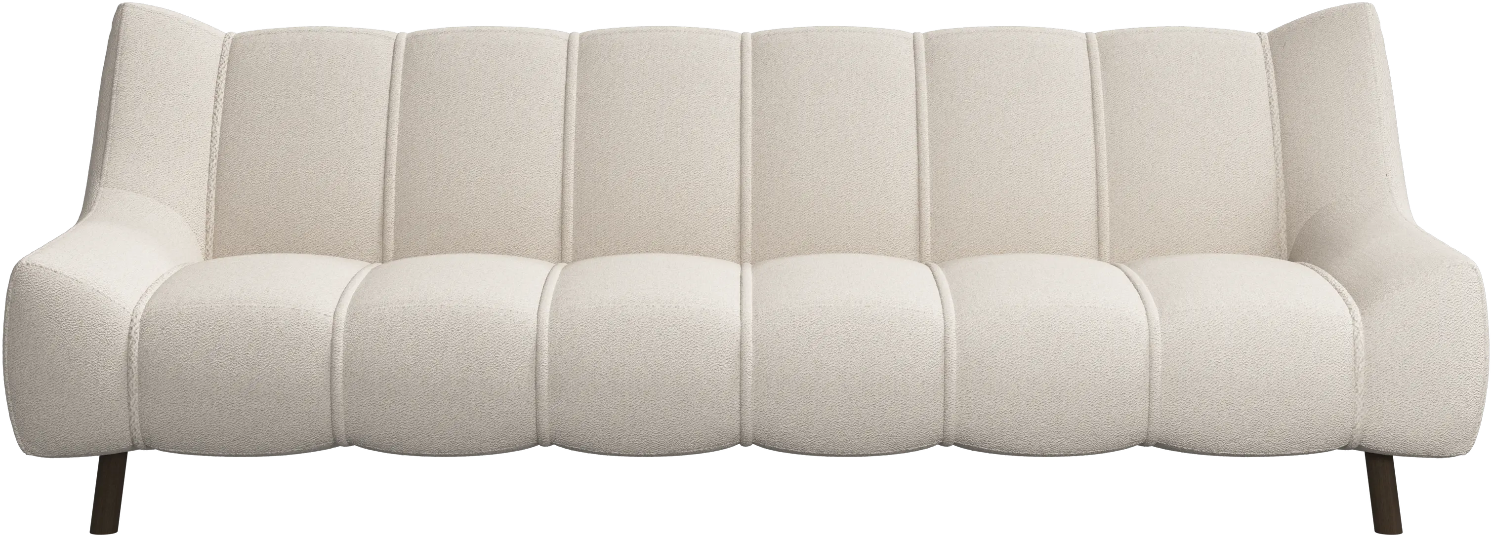 Sofá Nawabari de 3 plazas, pierna de madera