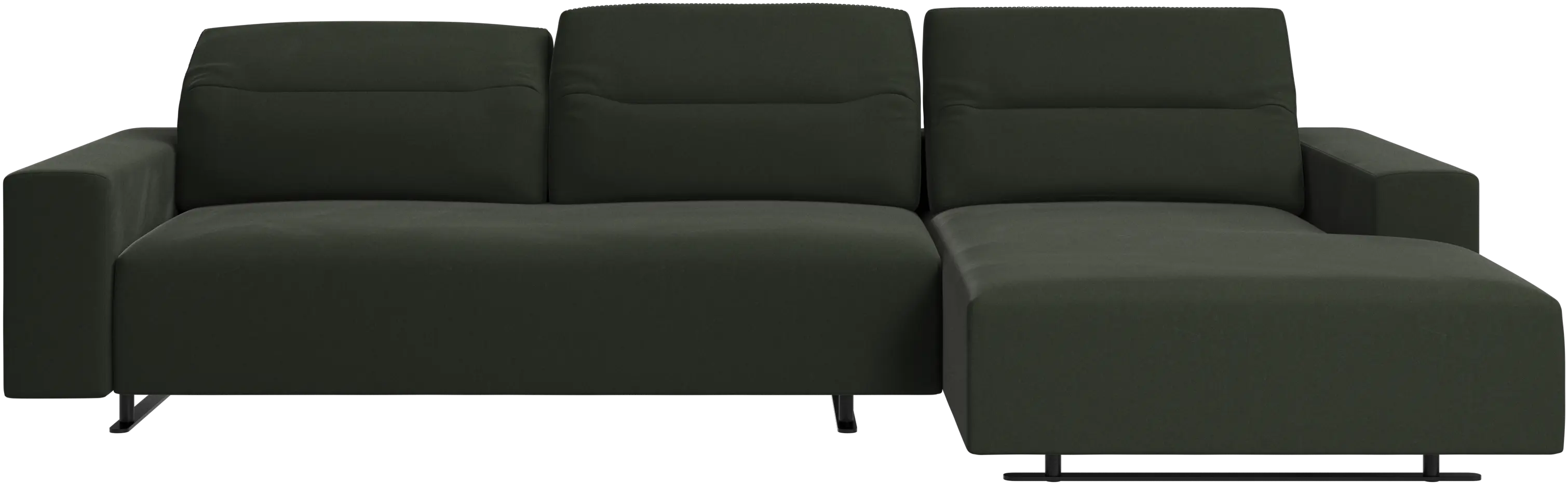 Hampton soffa med justerbart ryggstöd och vilmodul till höger
