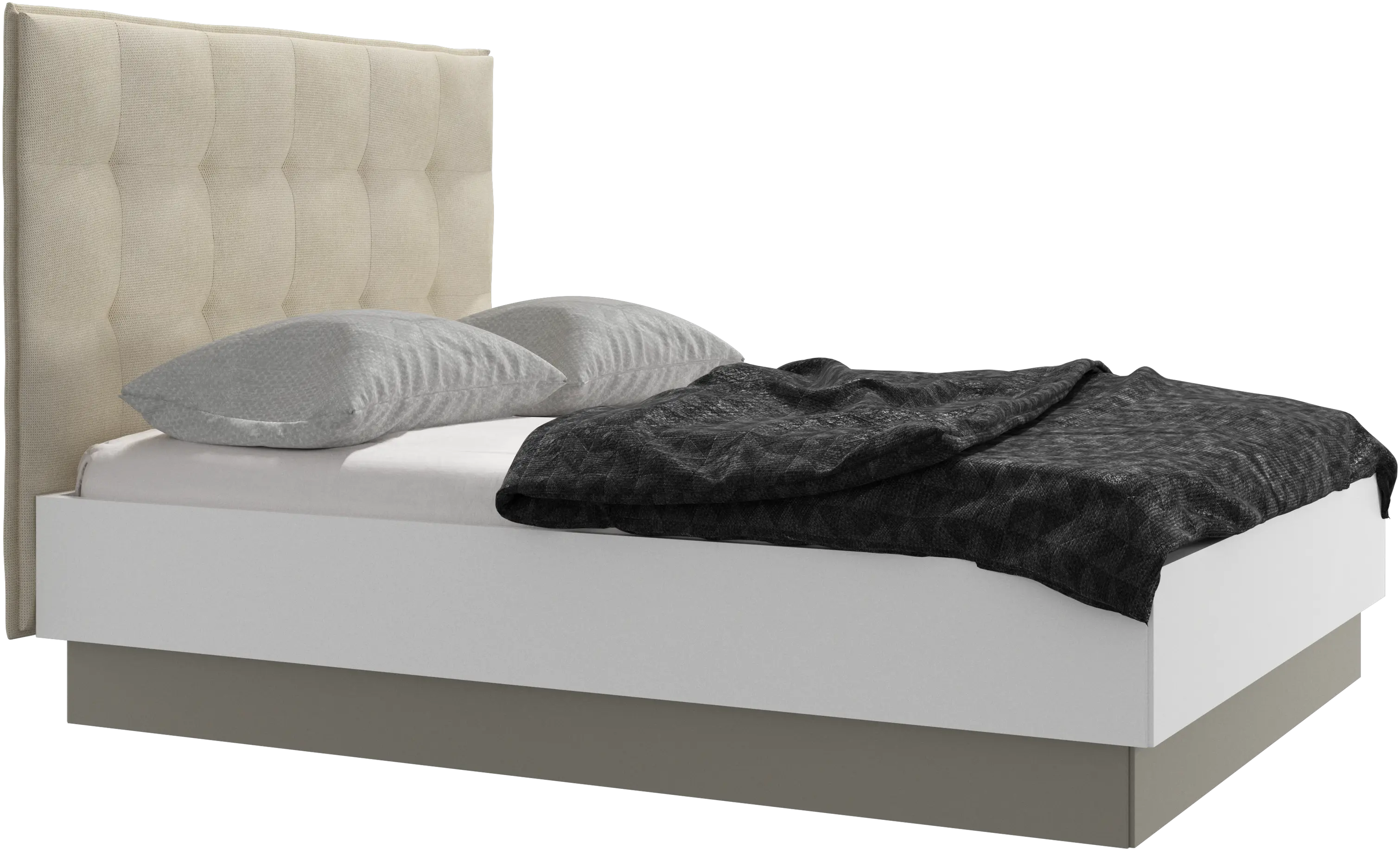 Lugano storage bed with lift-up frame and slats, excl. mattress