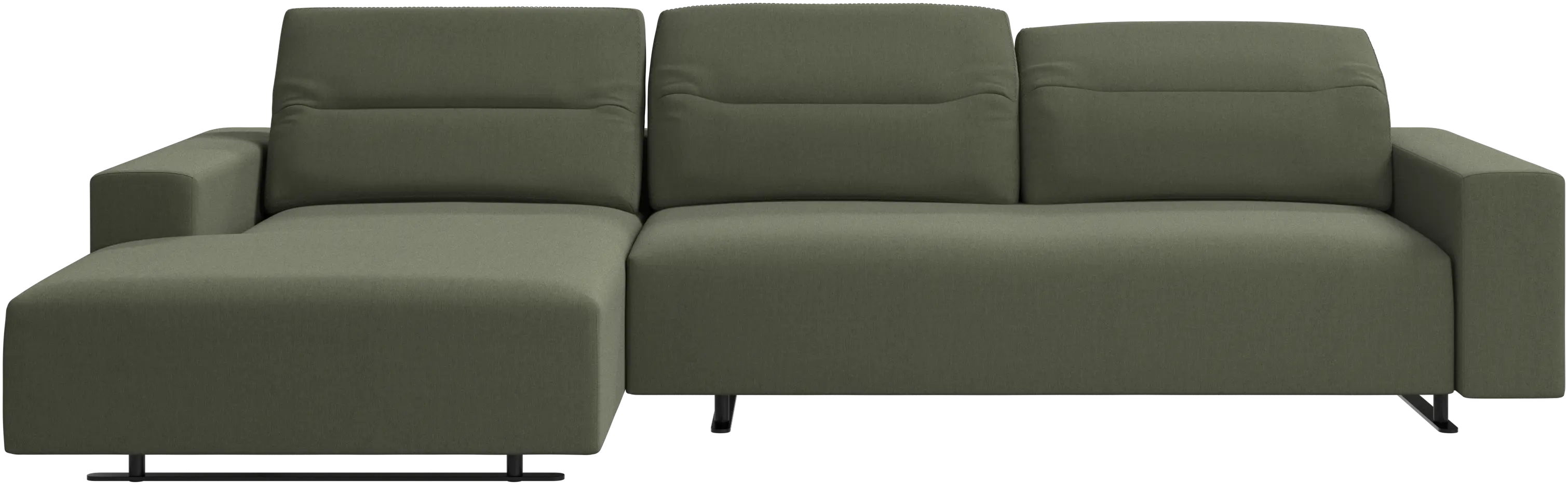 Hampton sofa with adjustable back and resting unit left side