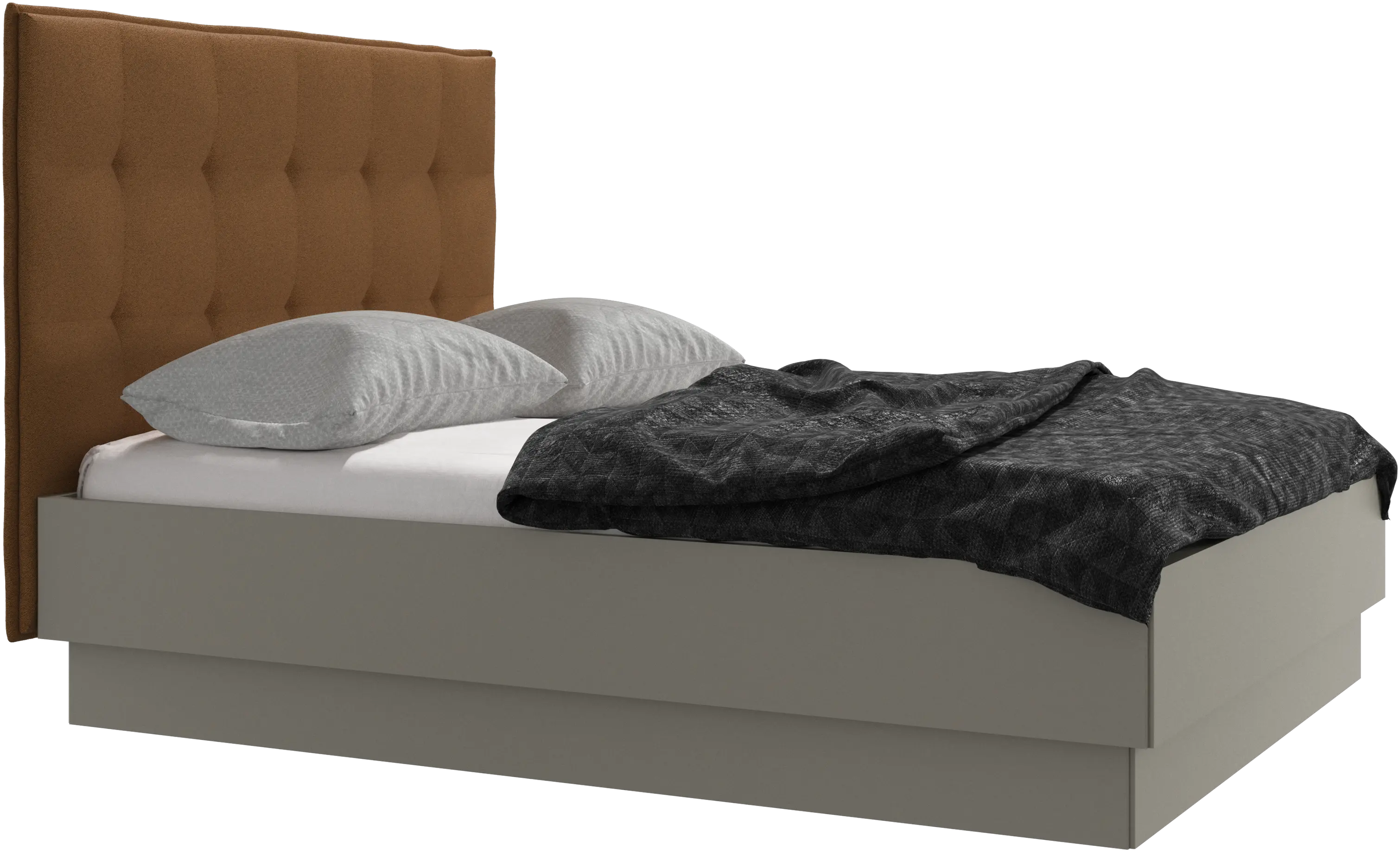 Lugano storage bed with lift-up frame and slats, excl. mattress