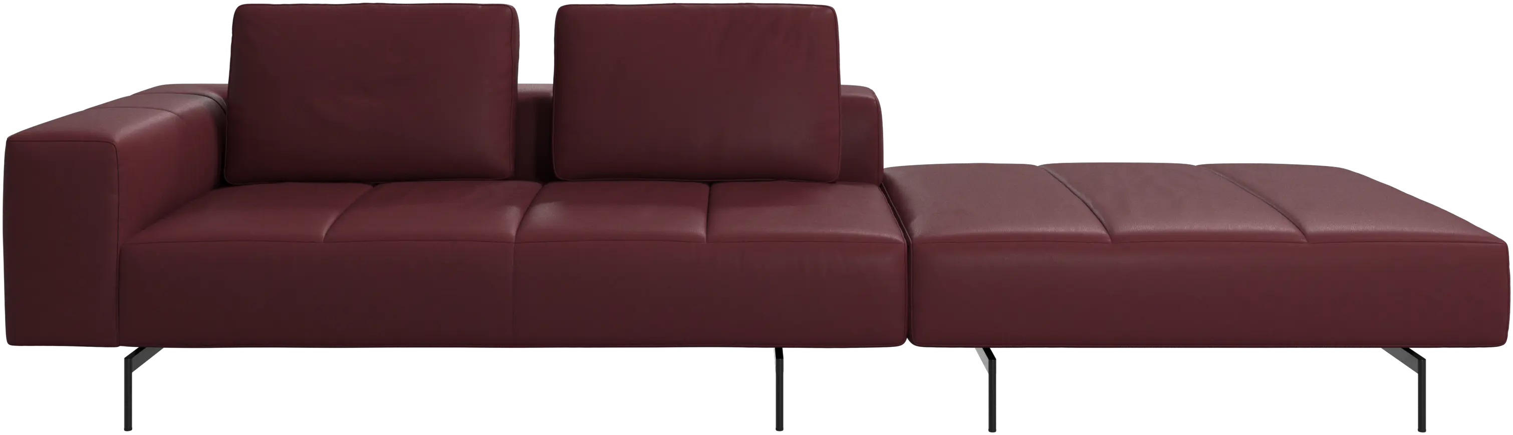 Amsterdam sofa with footstool on right side