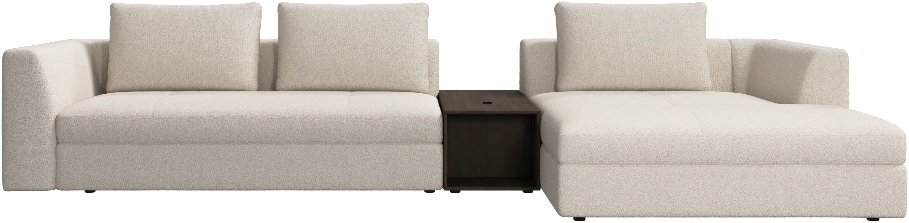 Bergamo chaise longue sofa with storage