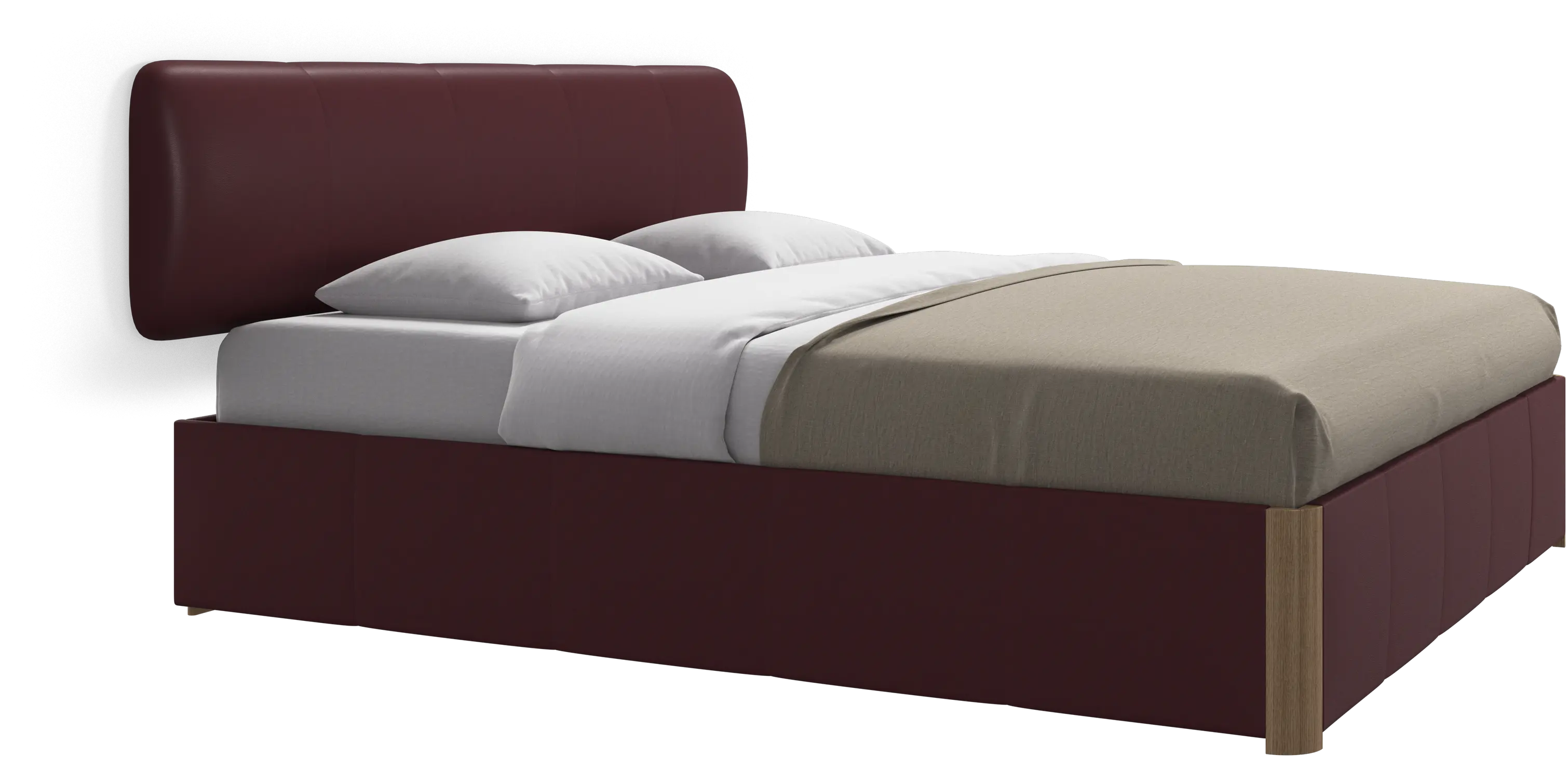 Element bed, wandgemonteerd hoofdbord, met latten en opbergoplossing, excl. matras