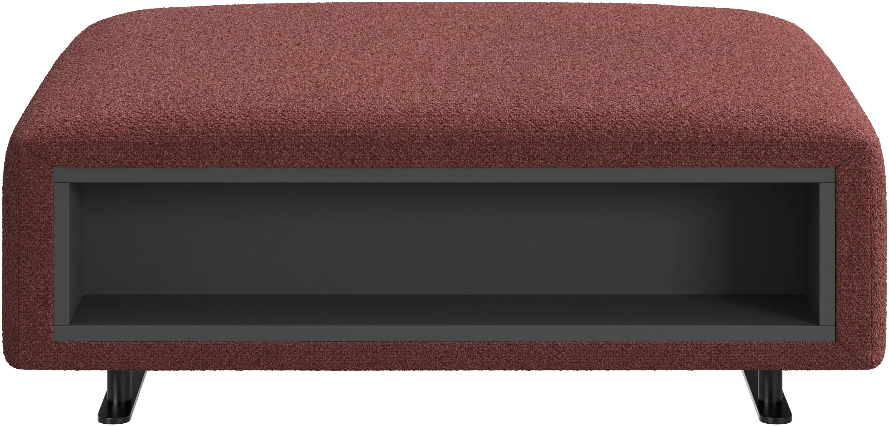 Hampton footstool with storage left and right sides