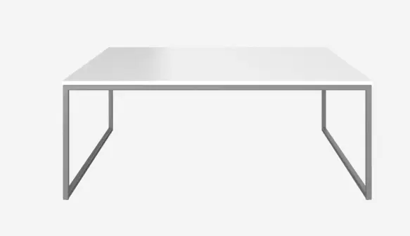 Lugo coffee table, matt white lacquered
