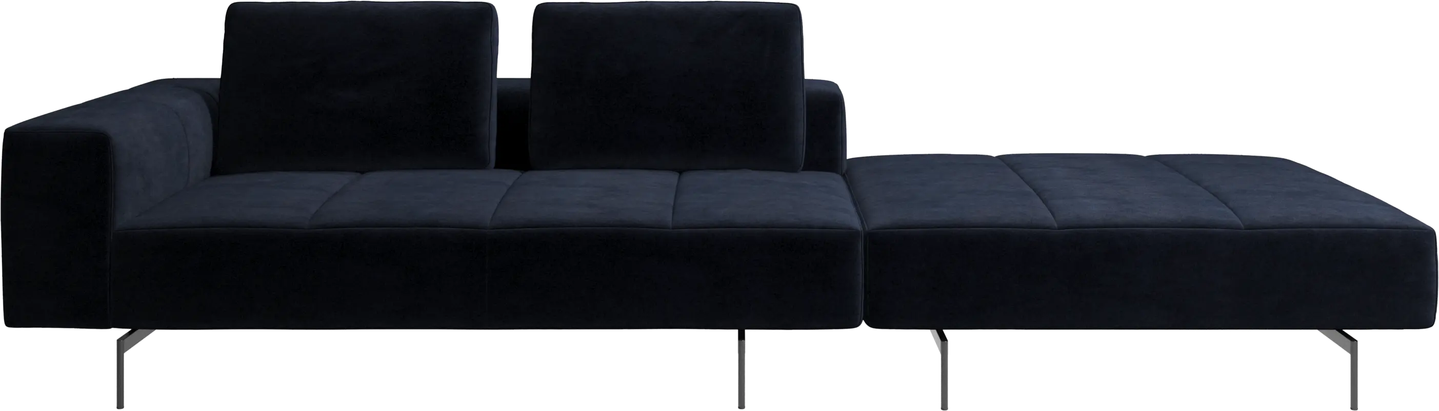 Amsterdam sofa with footstool on right side
