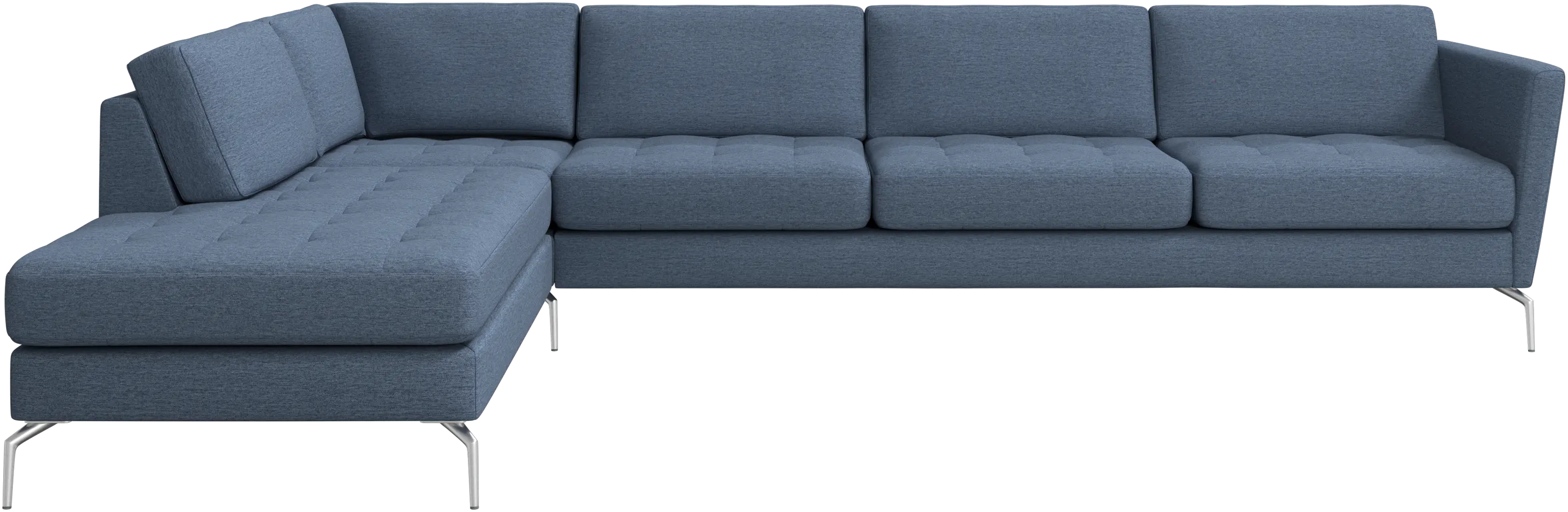 Osaka corner sofa with lounging unit, tufted seat