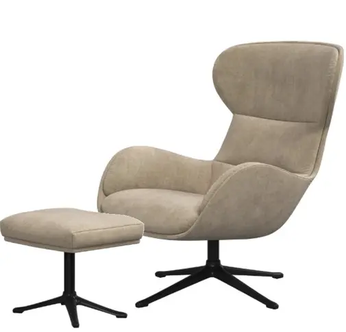 Armchairs Reno アームチェア、回転式(オットマン付き)