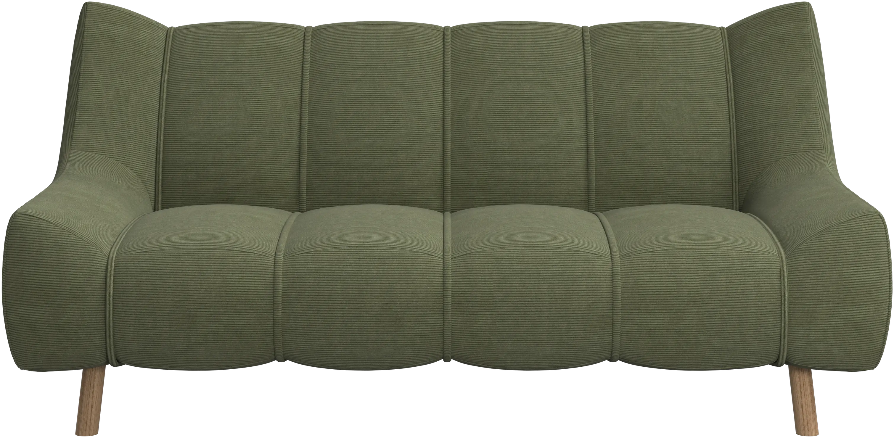Nawabari 2 seater sofa, wooden leg