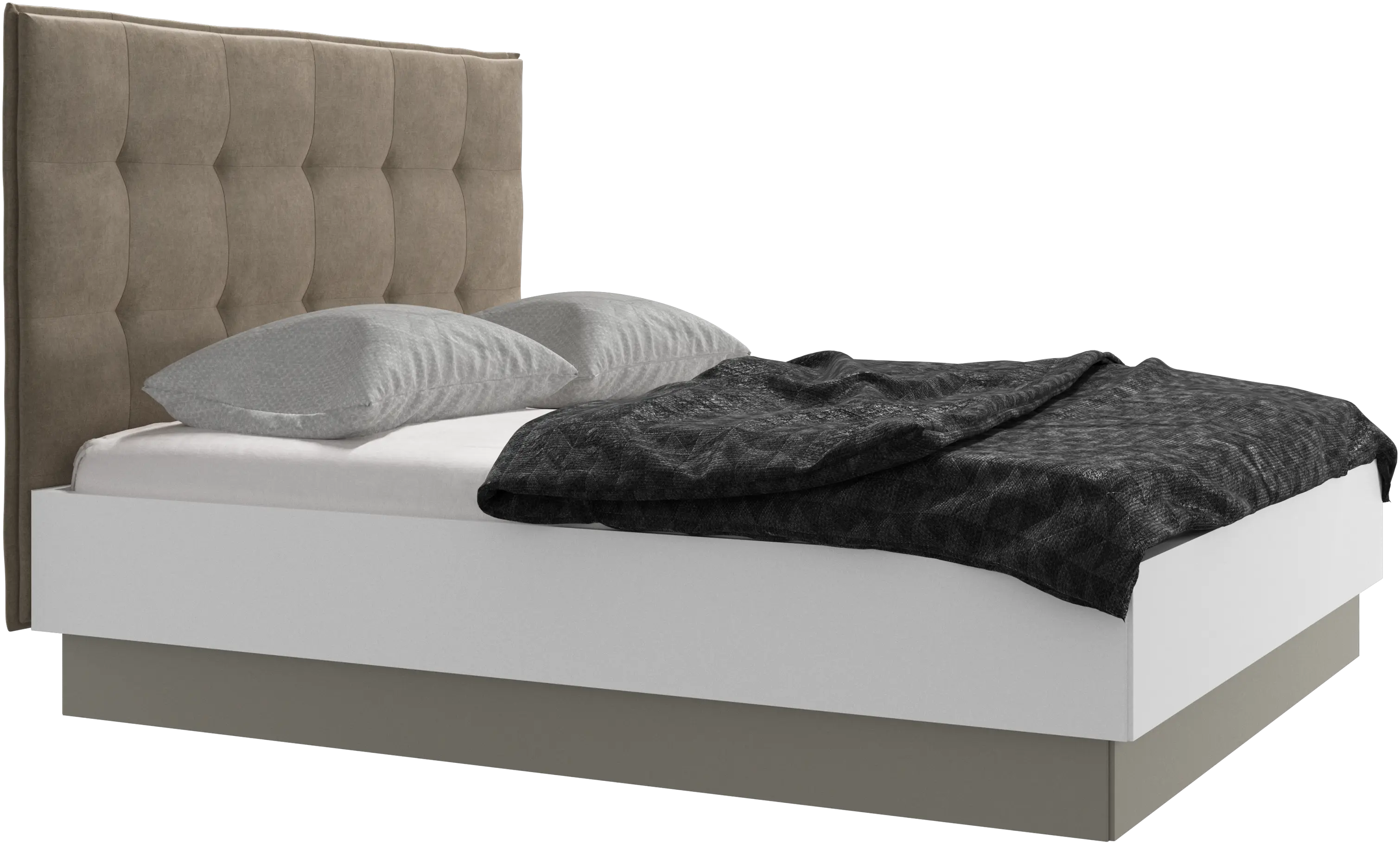 Lugano storage bed with lift-up frame and slats, excl. mattress