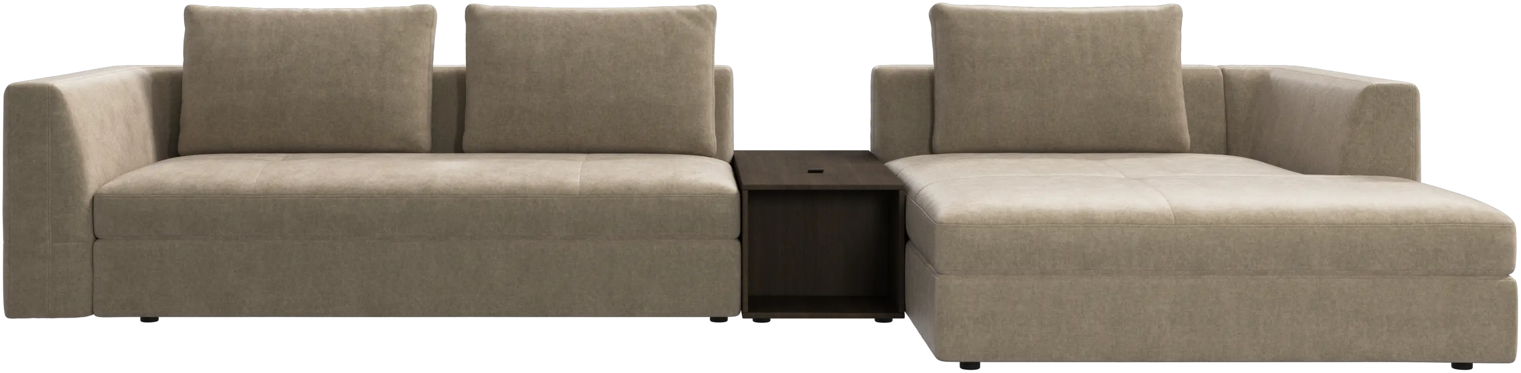 Bergamo chaise longue sofa with storage