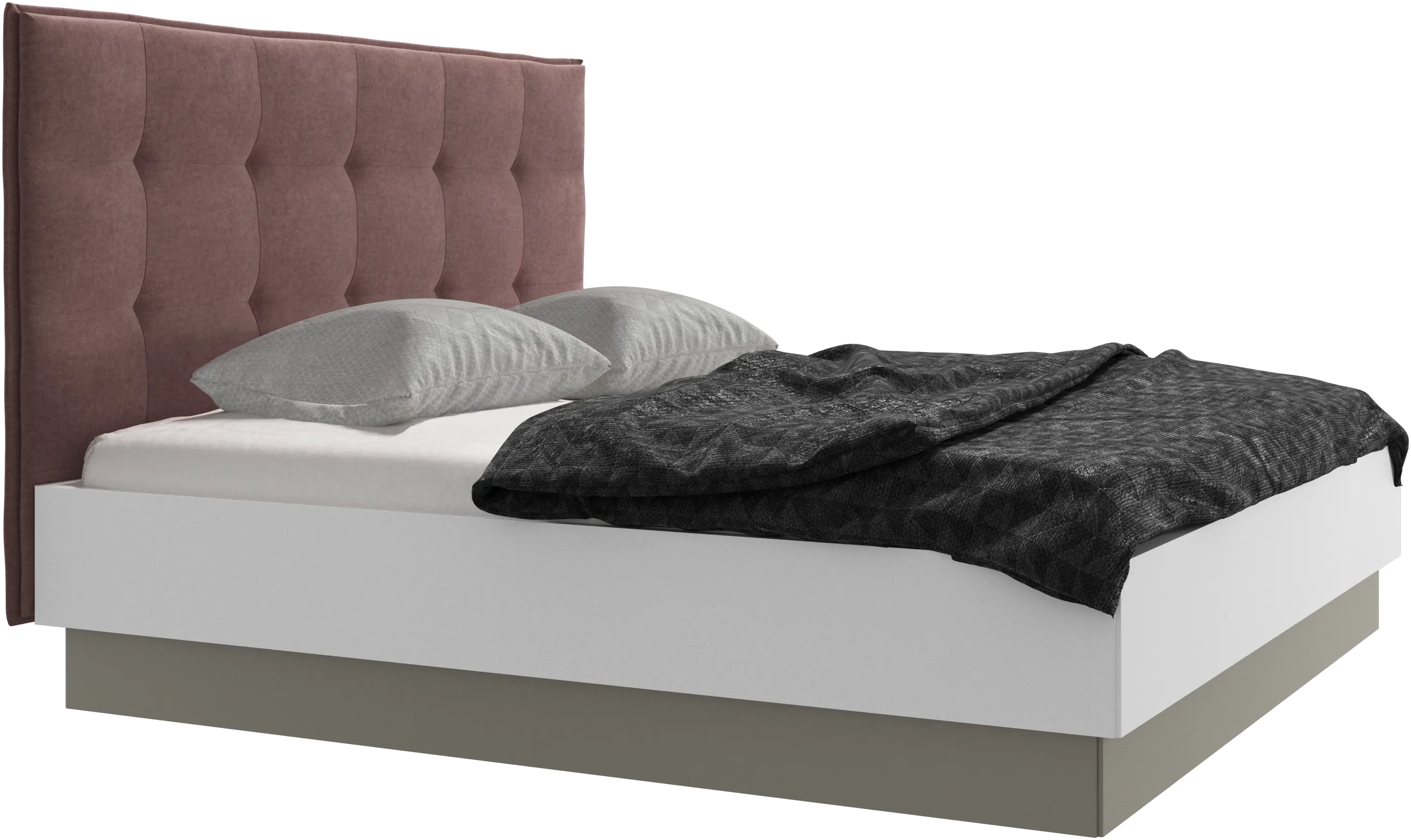 Lugano storage bed with lift-up frame and slats, excl. mattress